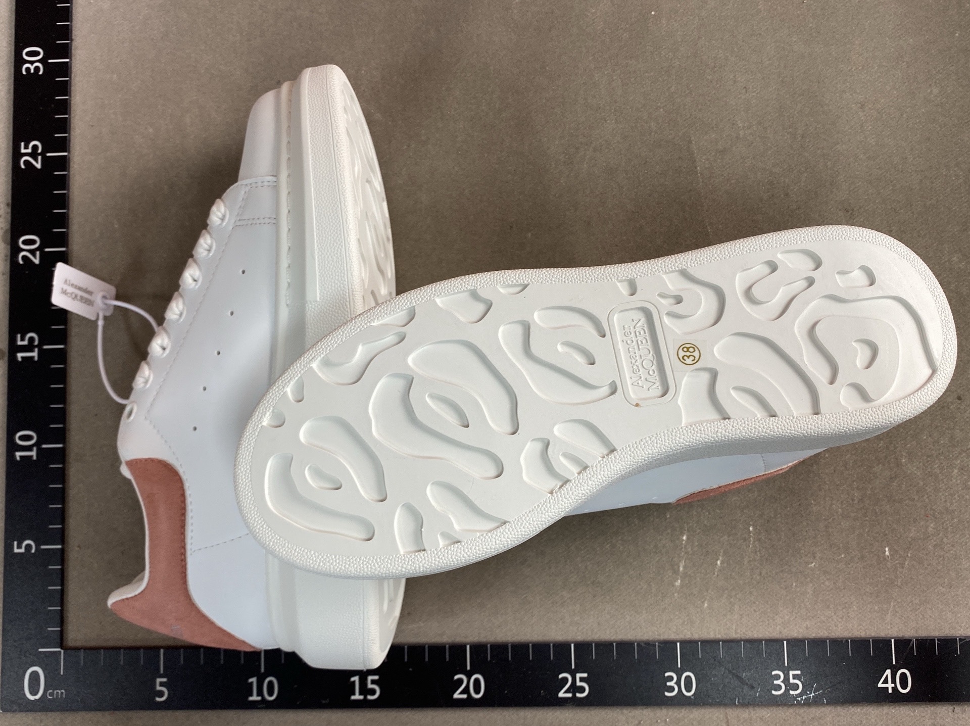 Mcqueen white leather sneakers – authentic spring/summer high-top edition – new thick-soled, height-increasing, casual, and versatile skate shoes for men and women 4