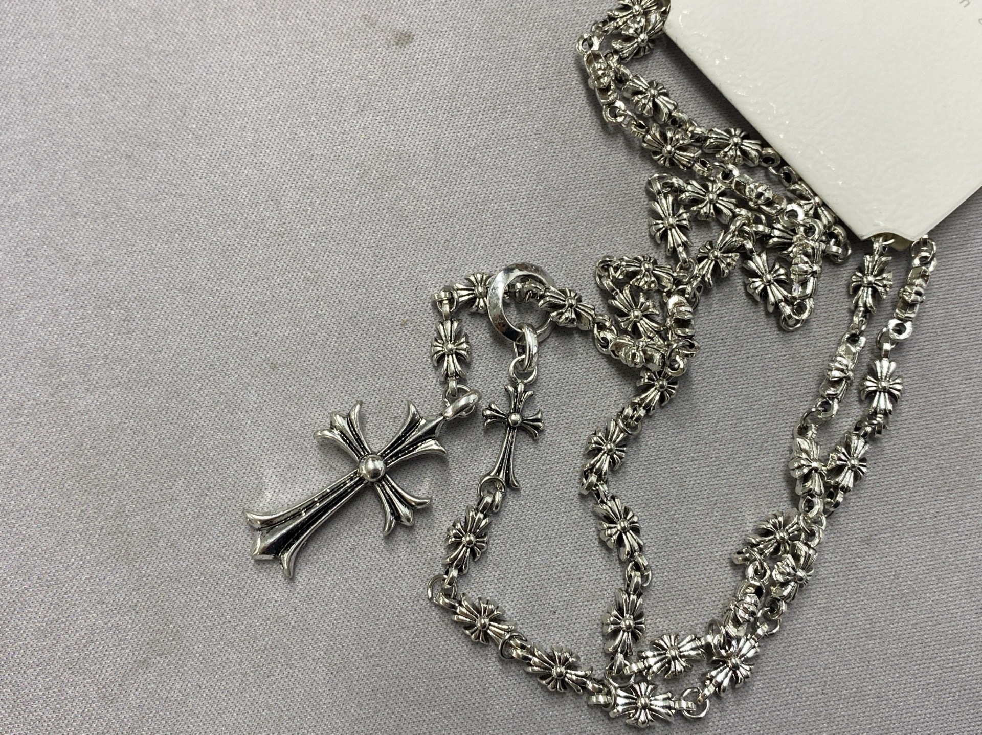 Classic cross necklace men’s cross set chain women’s ins trendy fashion trendy brand fashionable sweet cool neutralsweatshirt chain 2