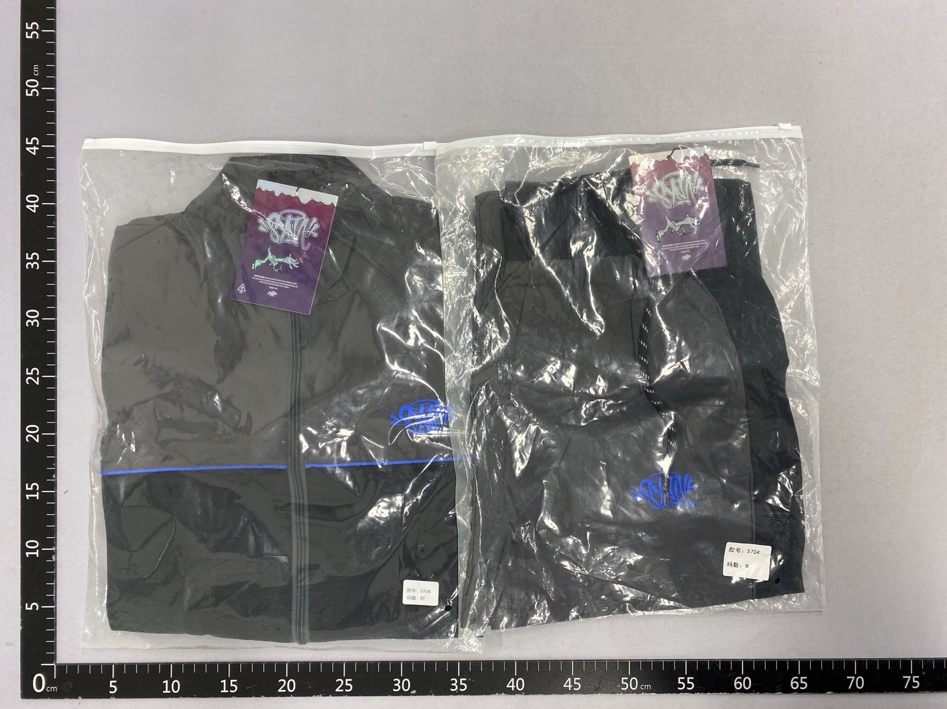 Syna tracksuit streetwear hip hop embroidered color block stand collar zip-up windbreaker jacket outwear sports suit for men 7