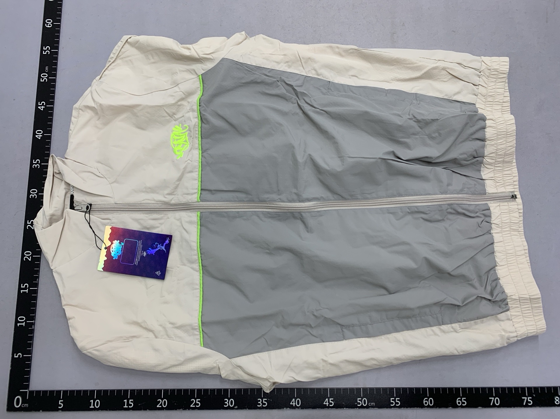 Syna world: european & american niche streetwear – american hip-hop embroidered patchwork windbreaker jacket & pants set 4