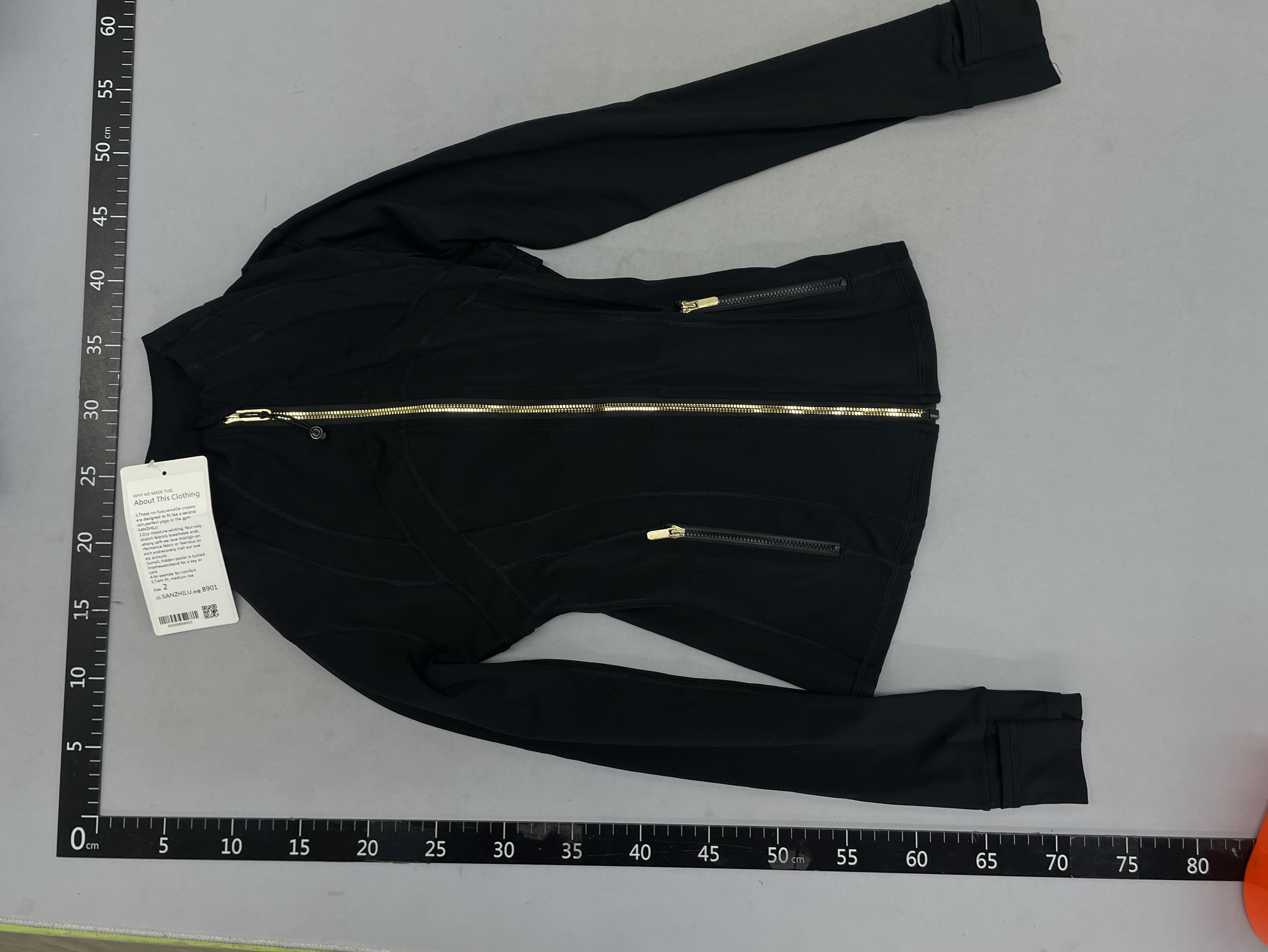 Lulu style yoga jacket women’s defina top sports running tight-fitting stand collar long sleeve fitness jacket 3