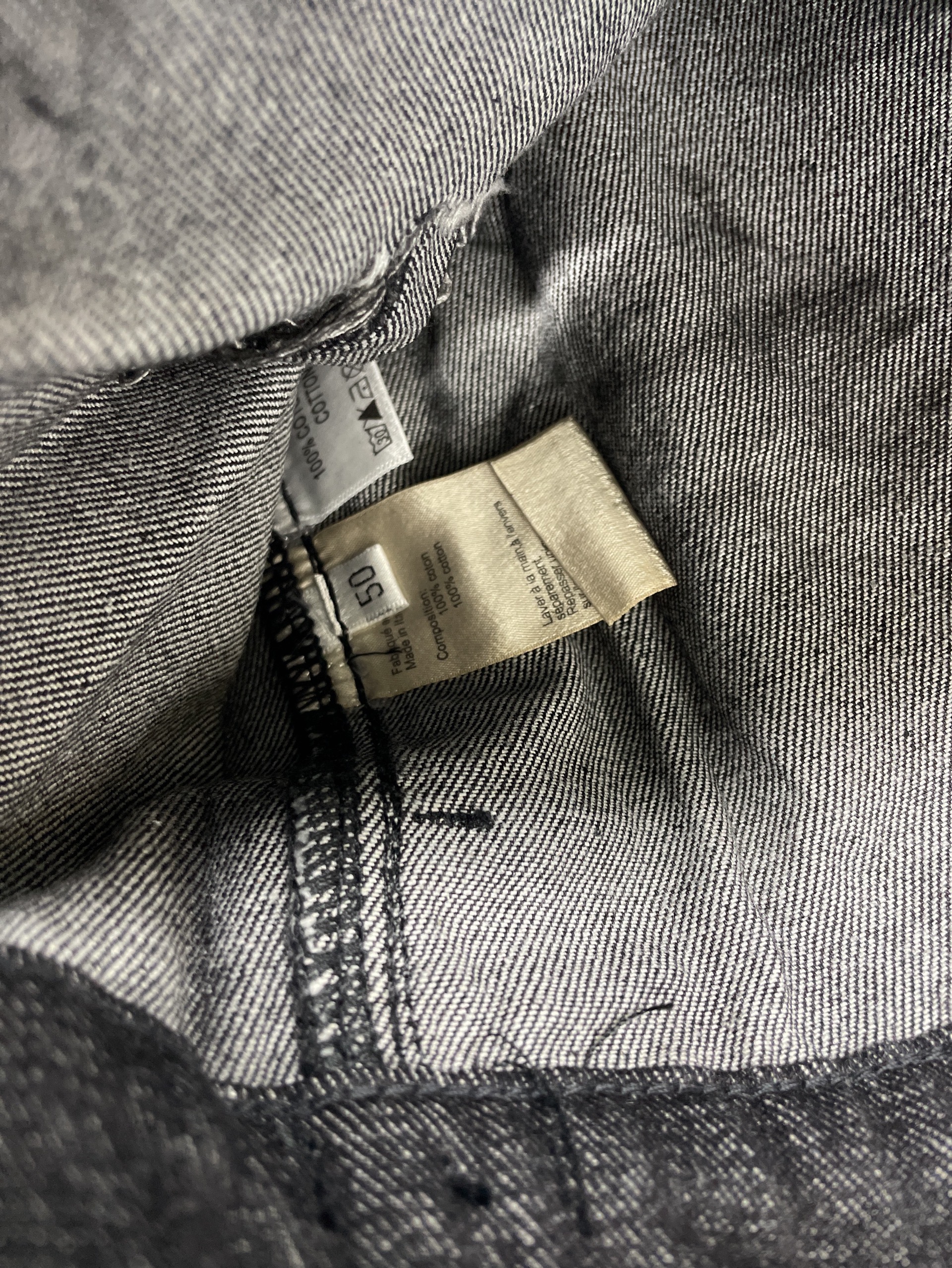 D black brushed wax 04ss hedi homme style grids lapel hand torn large damage denim jacket outwear 2
