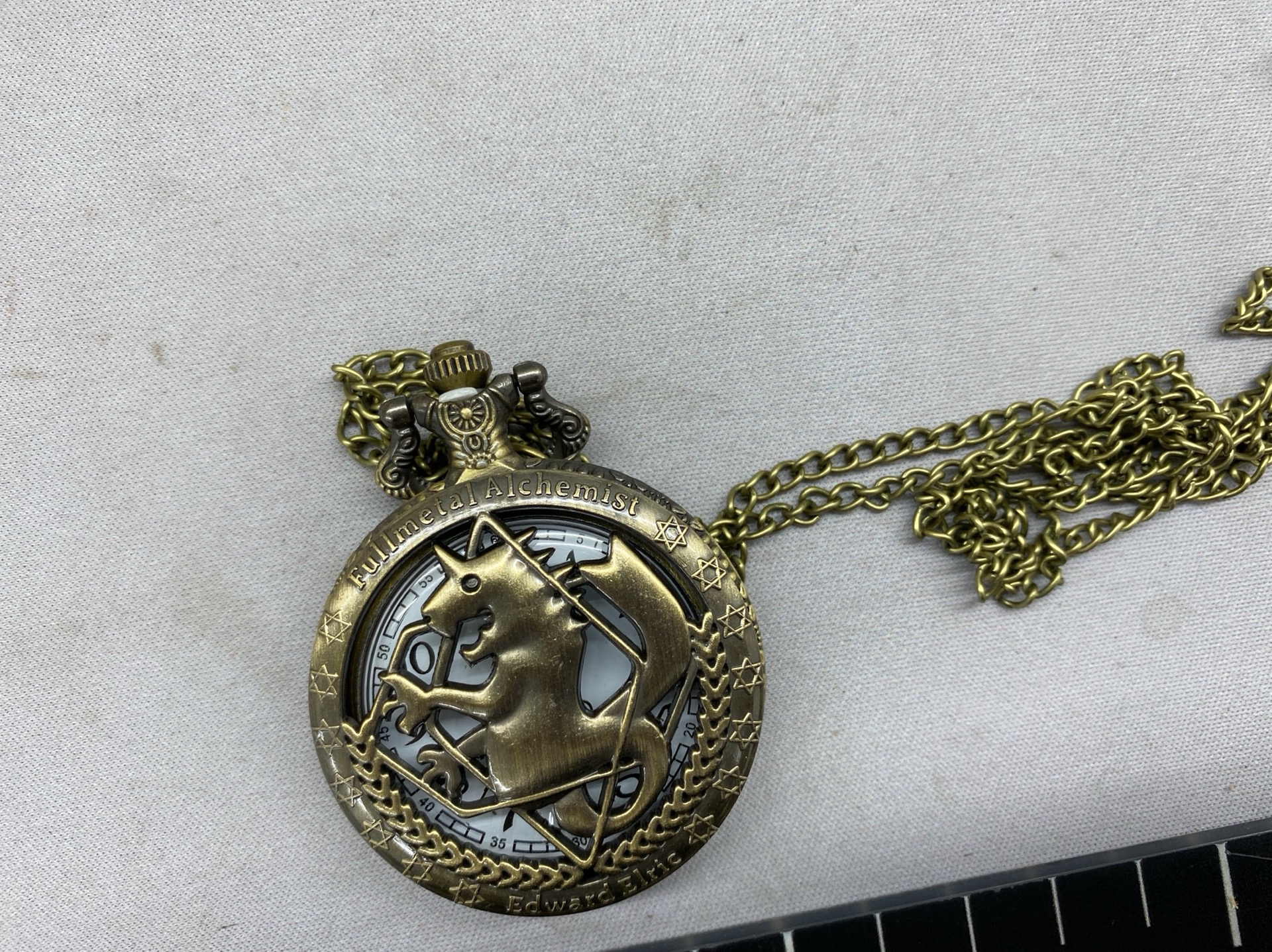 Gift box set pocket watch – fullmetal alchemist + leather cord necklace set quartz retro pocket watch – perfect gift choice 5