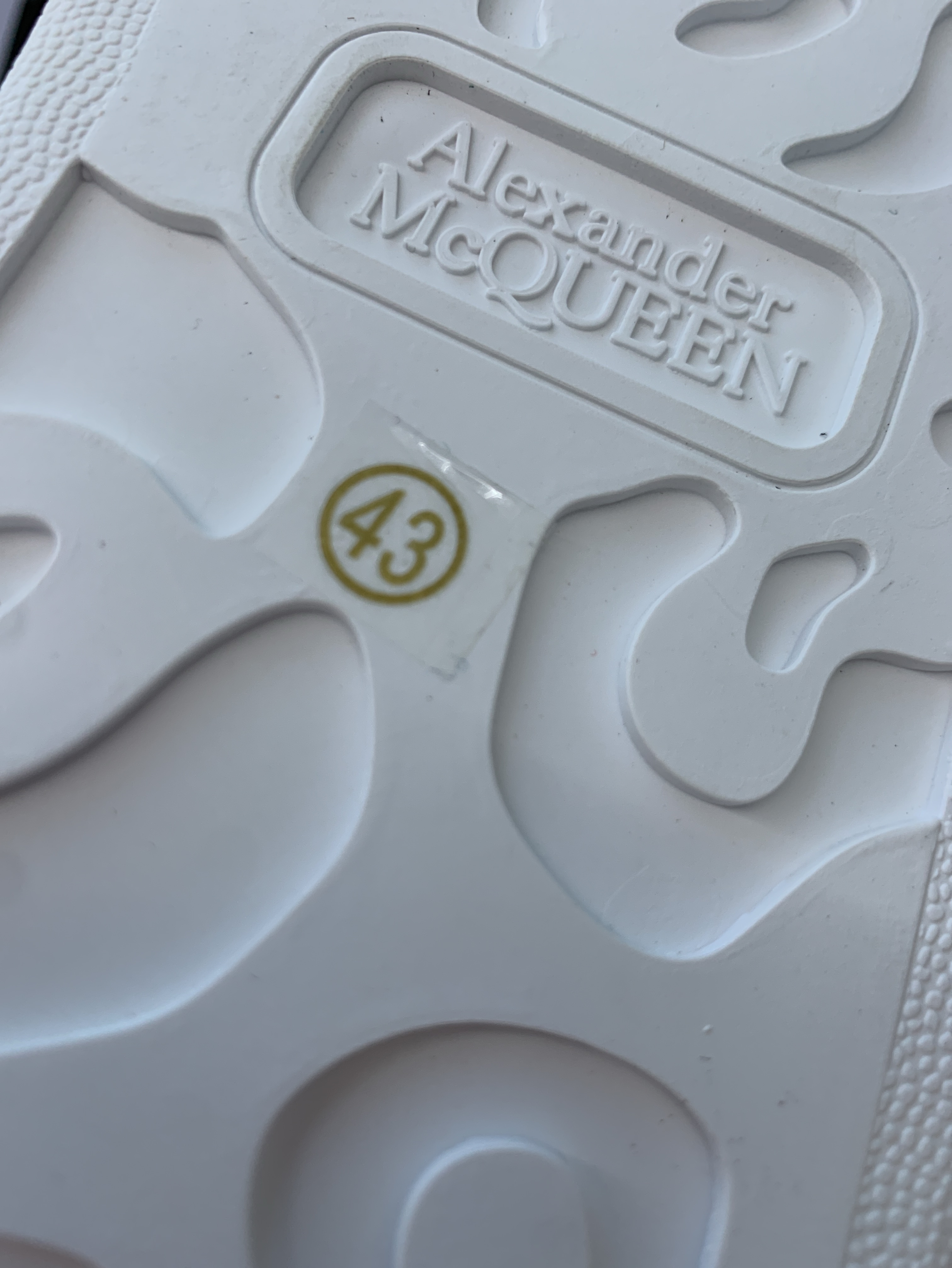Factory direct sales with source height version mcqueen white shoes for women and men couple heightening thick sole genuine leather casual sneakers 7