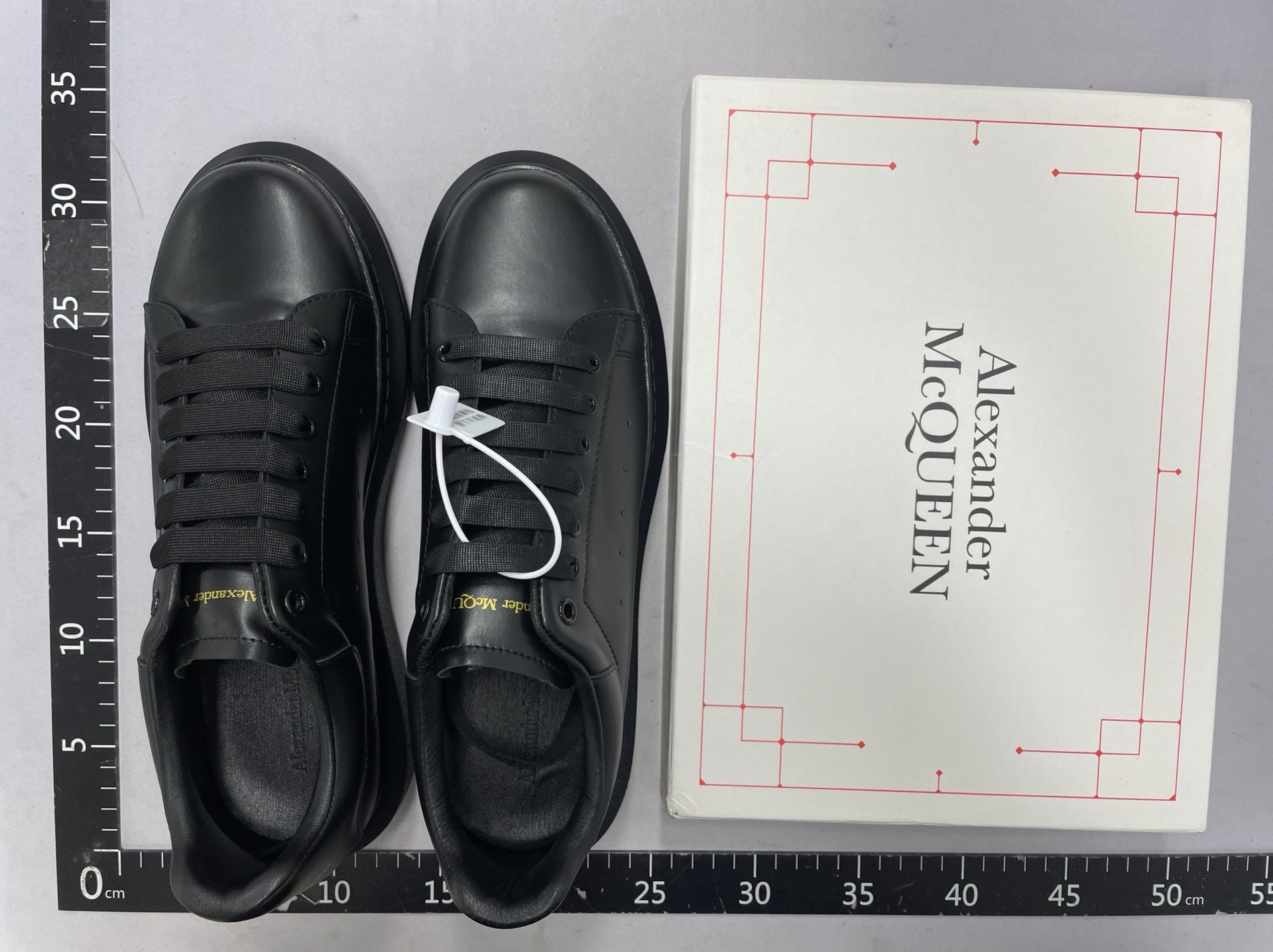 High version mcqueen white shoesflats genuine leather thick solehidden heel sneakers casualeasiest for matchcoupleplatform shoes sneakers 7
