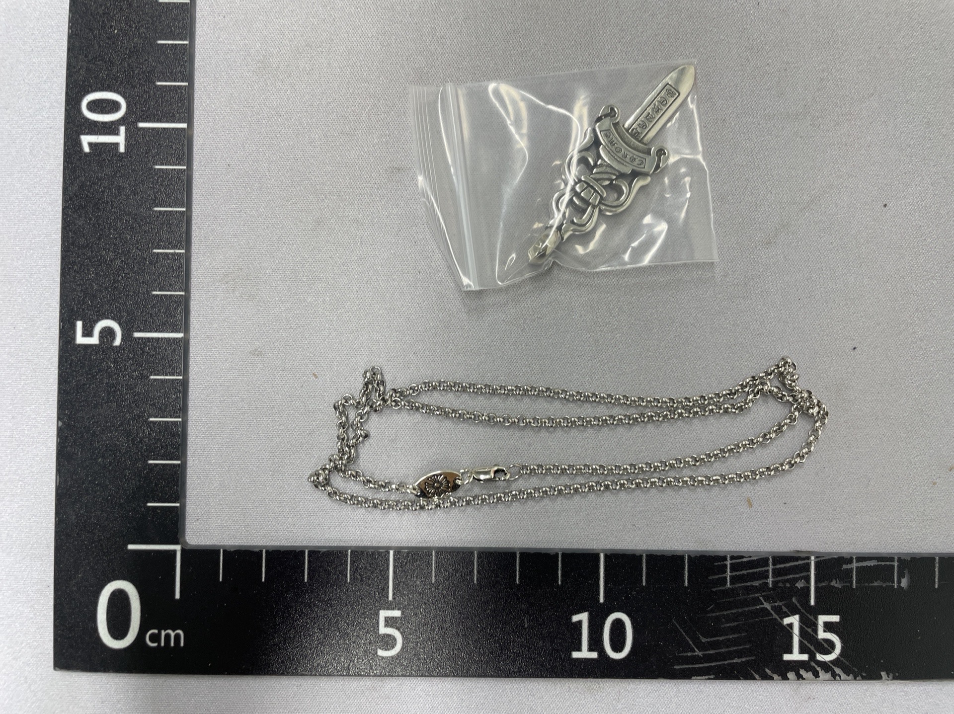 Ch trendy brand crow heart retro diamond thai silver cross popular necklace men’s and women’s pendant classic sweater chain 5