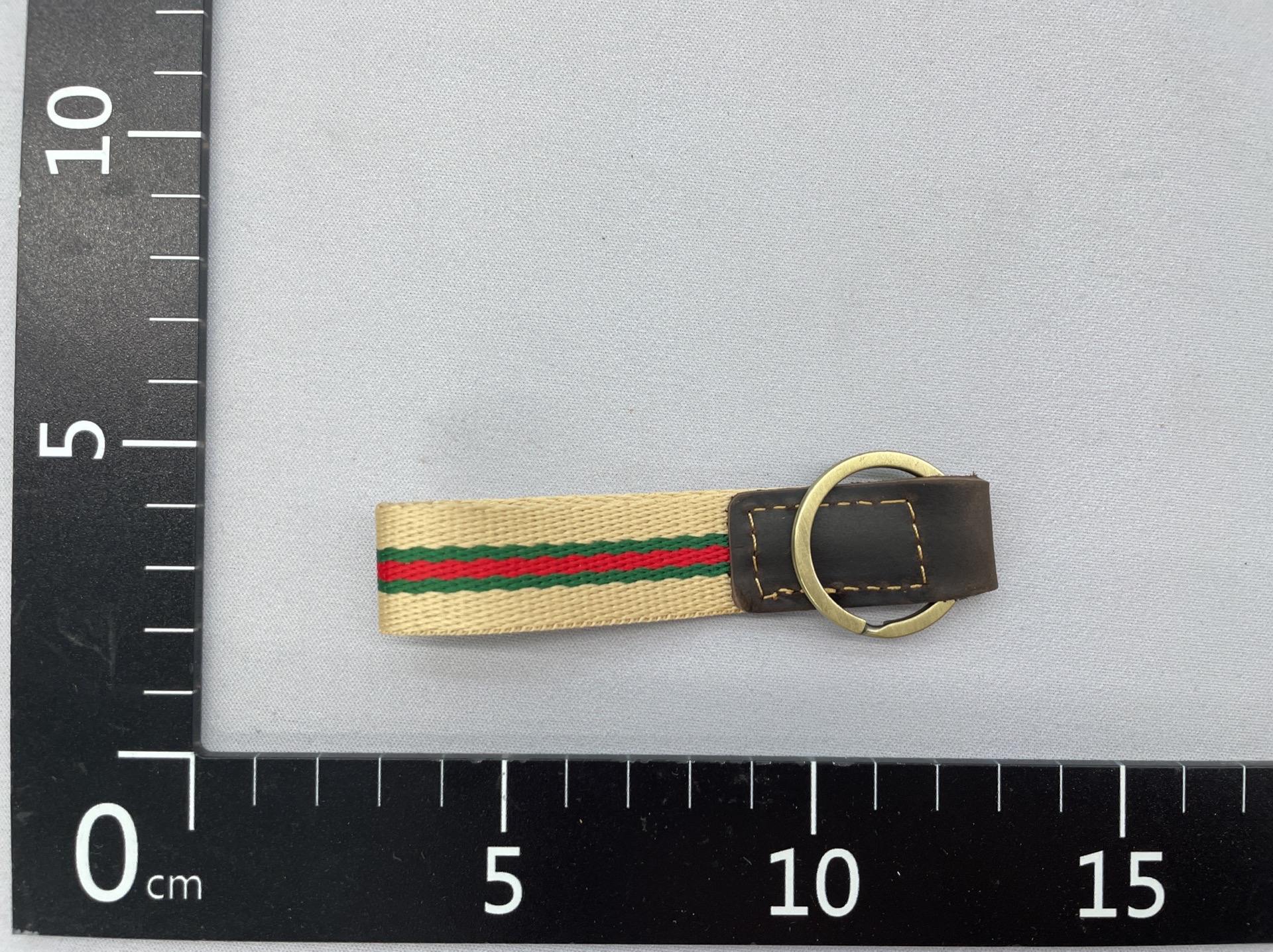 New genuine leather striped braided keychain – stylish & minimalist car keyring, bag charm, leather key lanyard 3