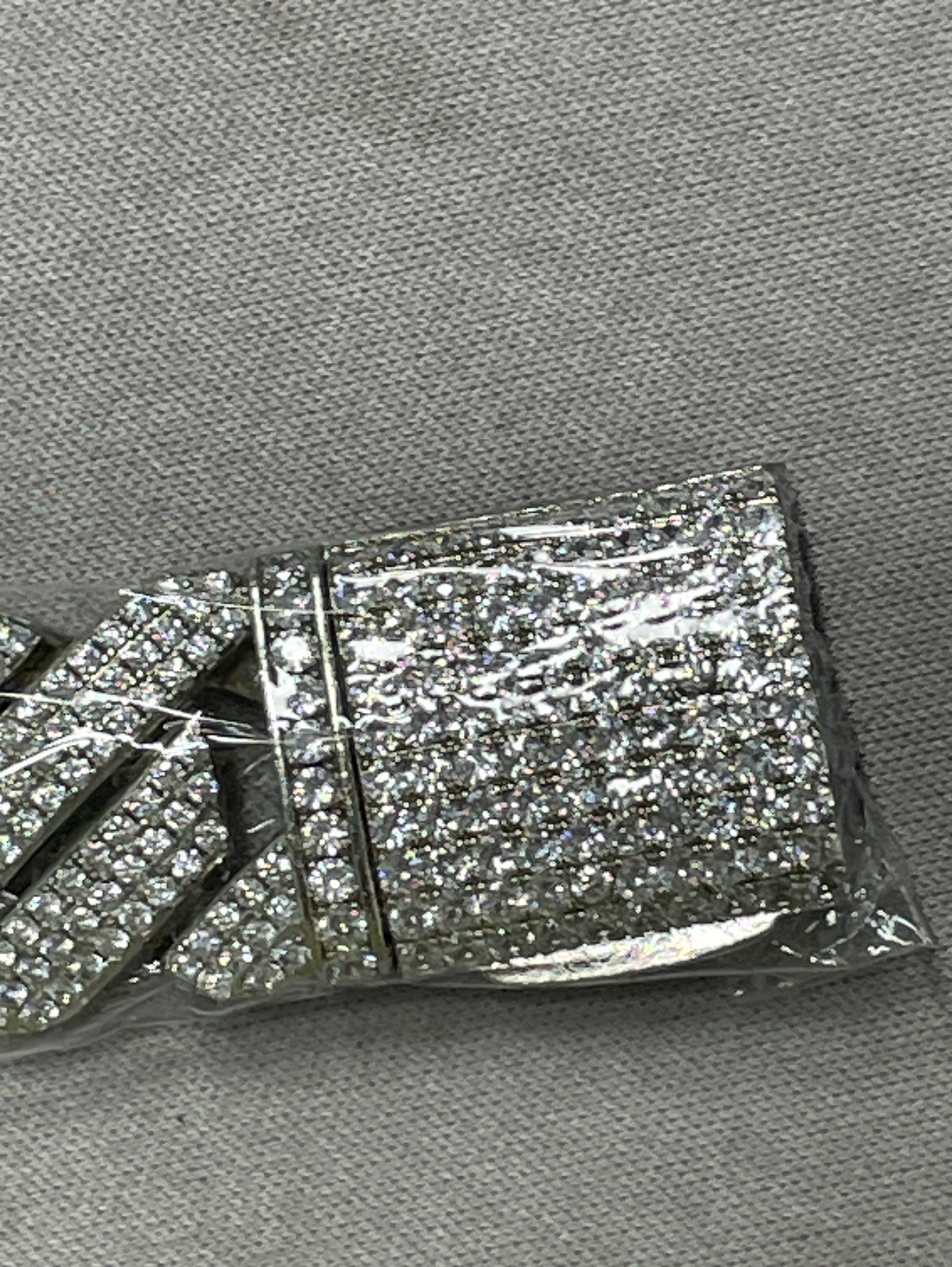 Mr.blinggggggfashion hip hop jewelry 18mm three rows full diamond heavy diamond cuban necklace bracelet 2