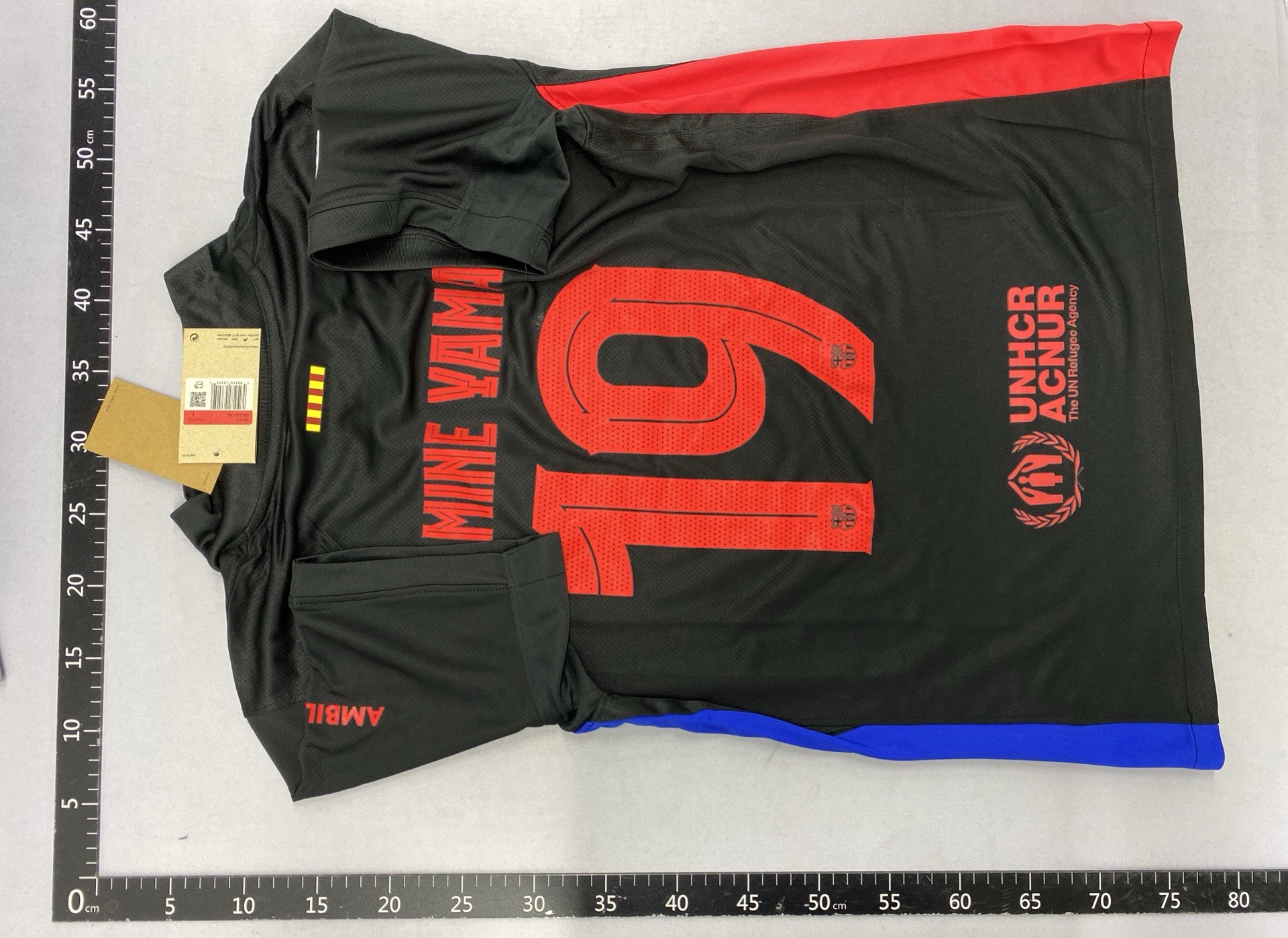 24-25 season barcelona jersey home and away no. 19 yamal gavi lewandowski short-sleeved football uniform adult single shirt 3