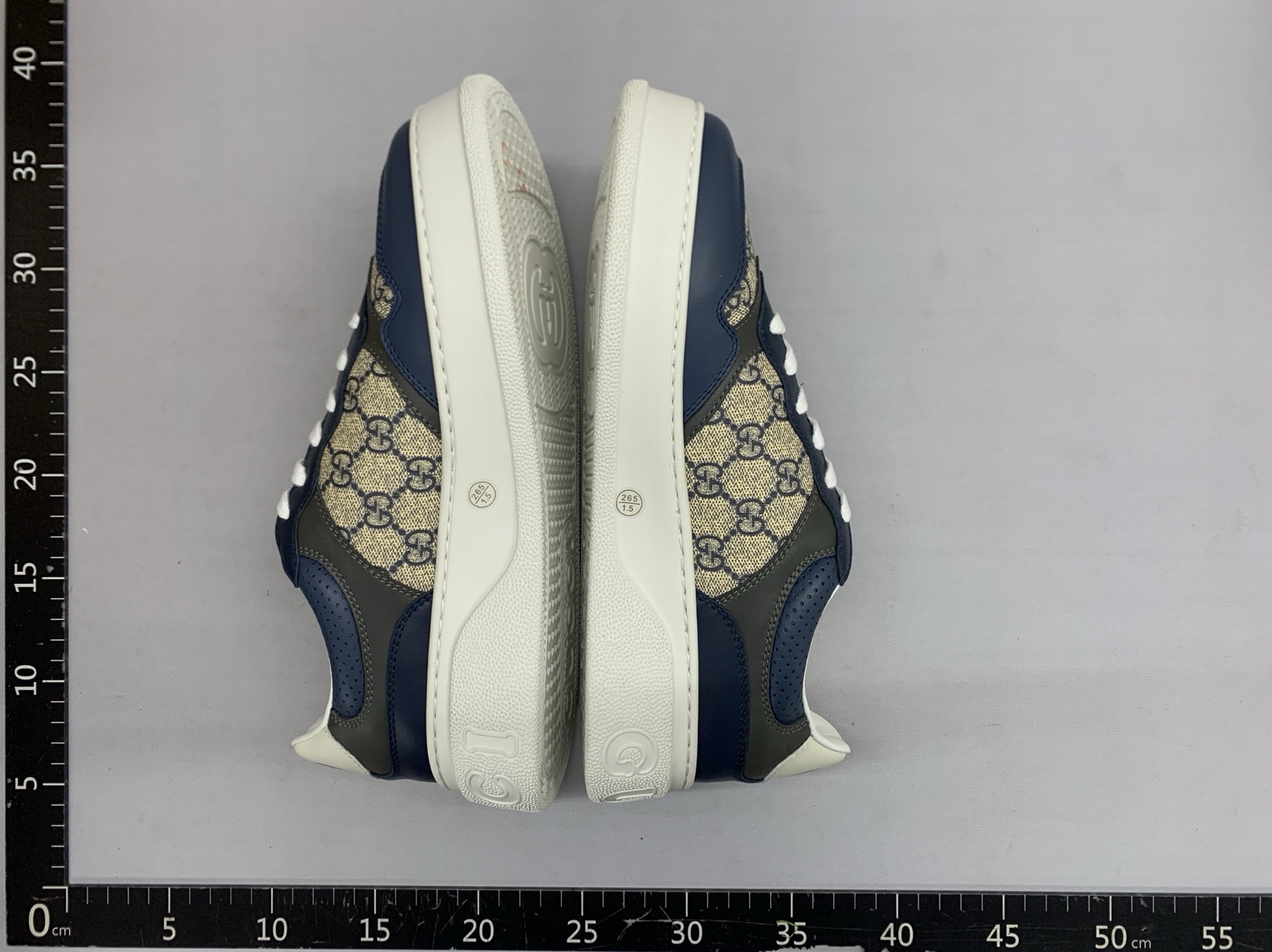 Dongguan original factory original single g family biscuit shoes genuine leather thick soleheight increasersports and casual shoes plaid breathable white shoes men 5