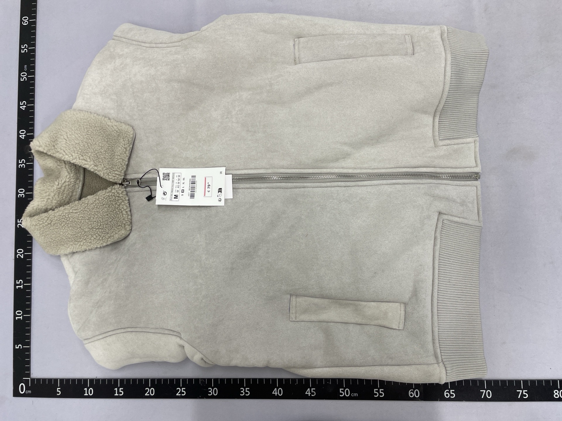 Taop&za autumn/winter new men’s casual turn-down collar faux shearling zip-up jacket 3