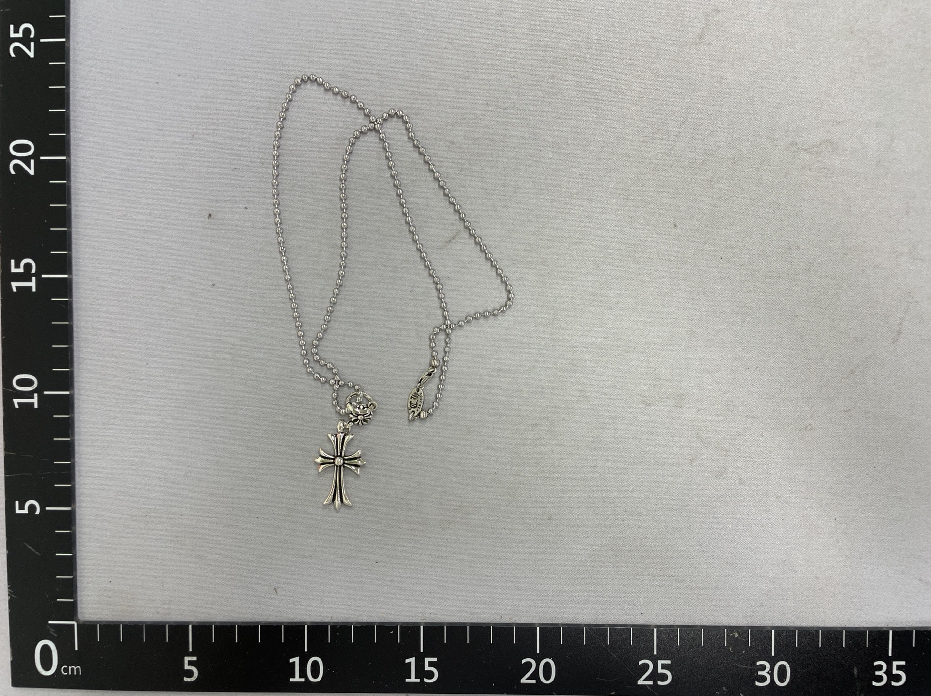 S925 sterling silver ch trendy unisex crow paw high-end version necklace sweater chain retro classic cross pendant 3