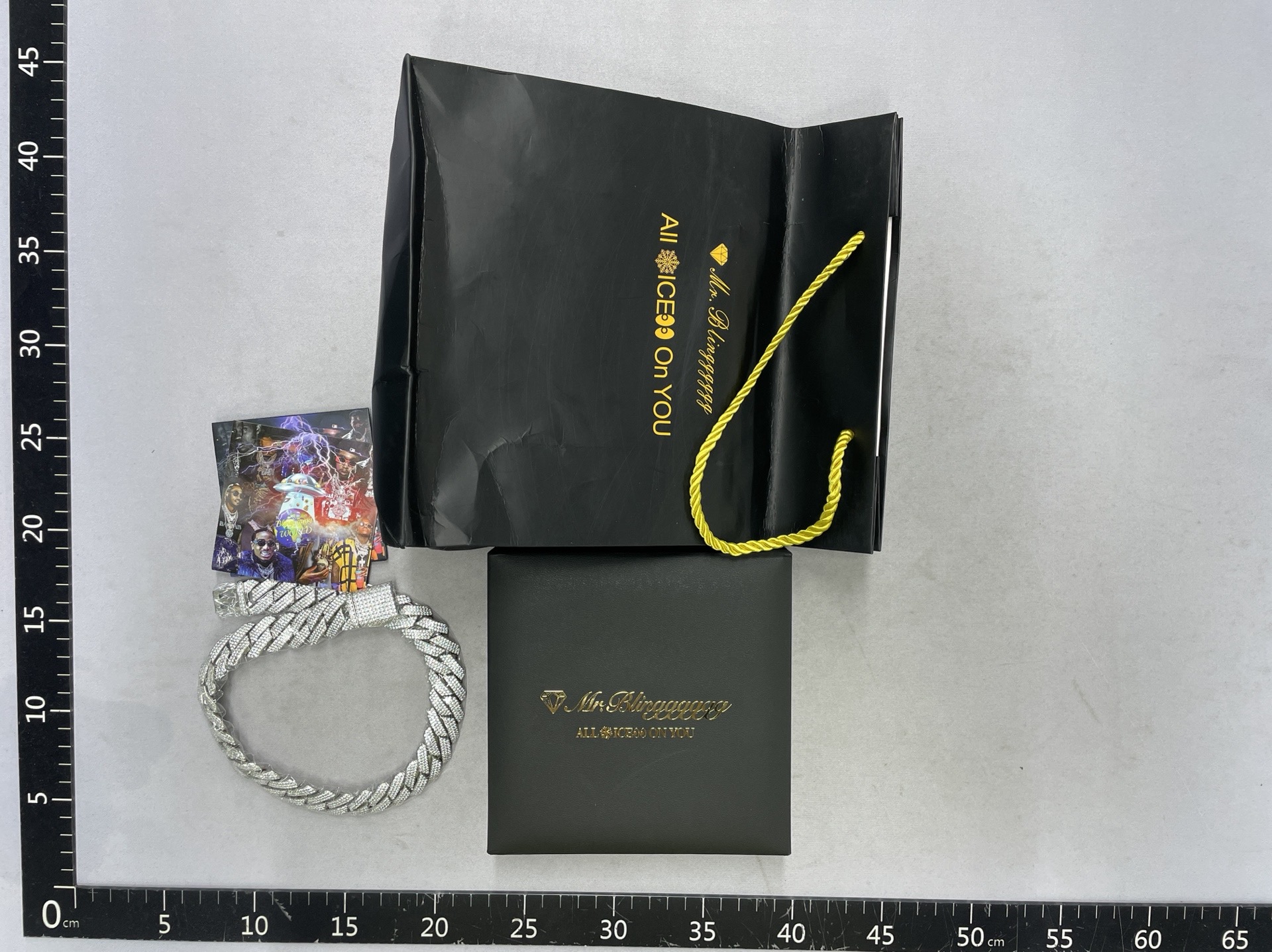 Mr.blinggggggfashion hip hop jewelry 18mm three rows full diamond heavy diamond cuban necklace bracelet 5