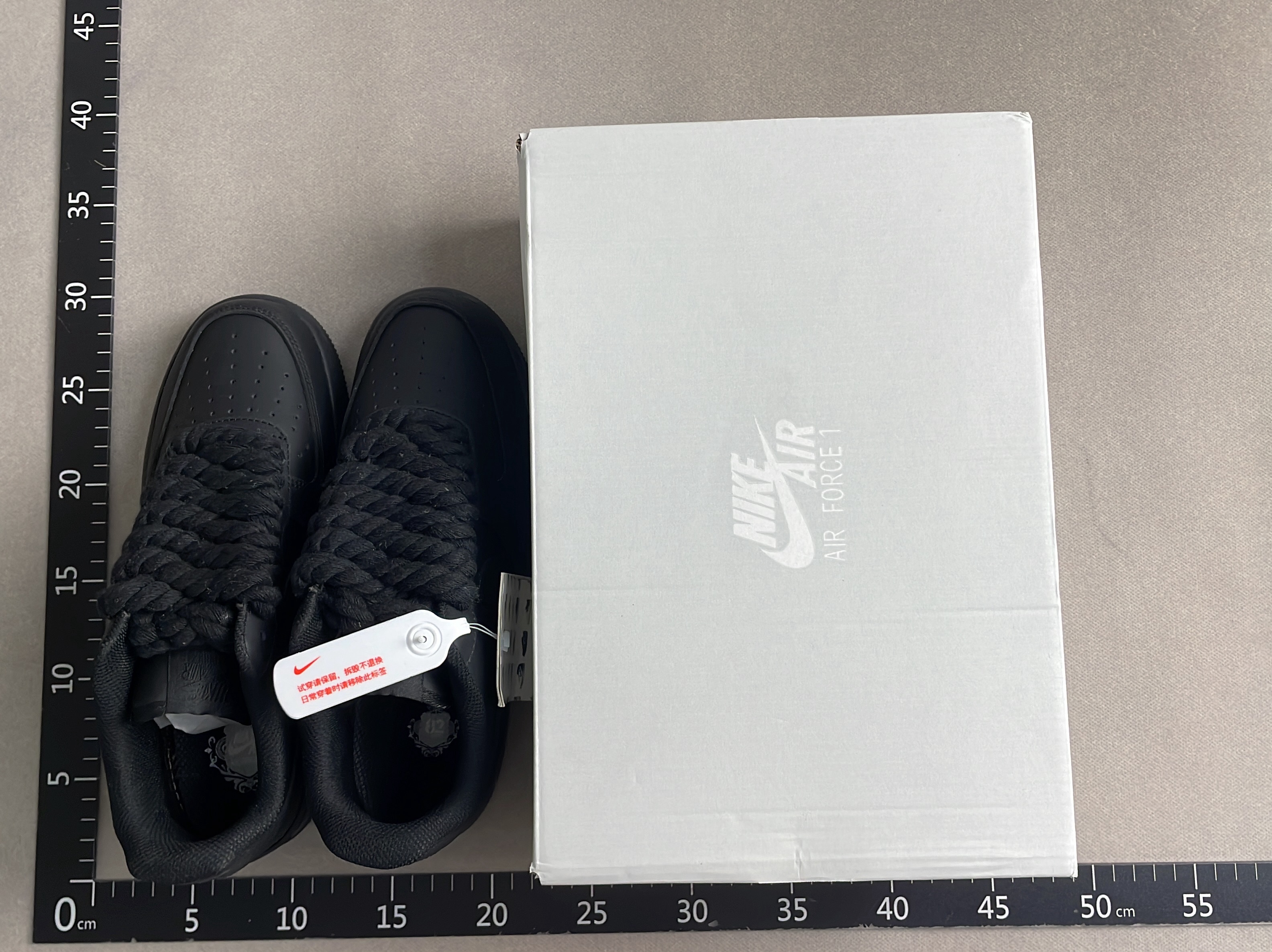 Cross-border exclusive small batch custom-made retro thick hemp rope retro white shoes classic af1 men’s and women’s boards 2