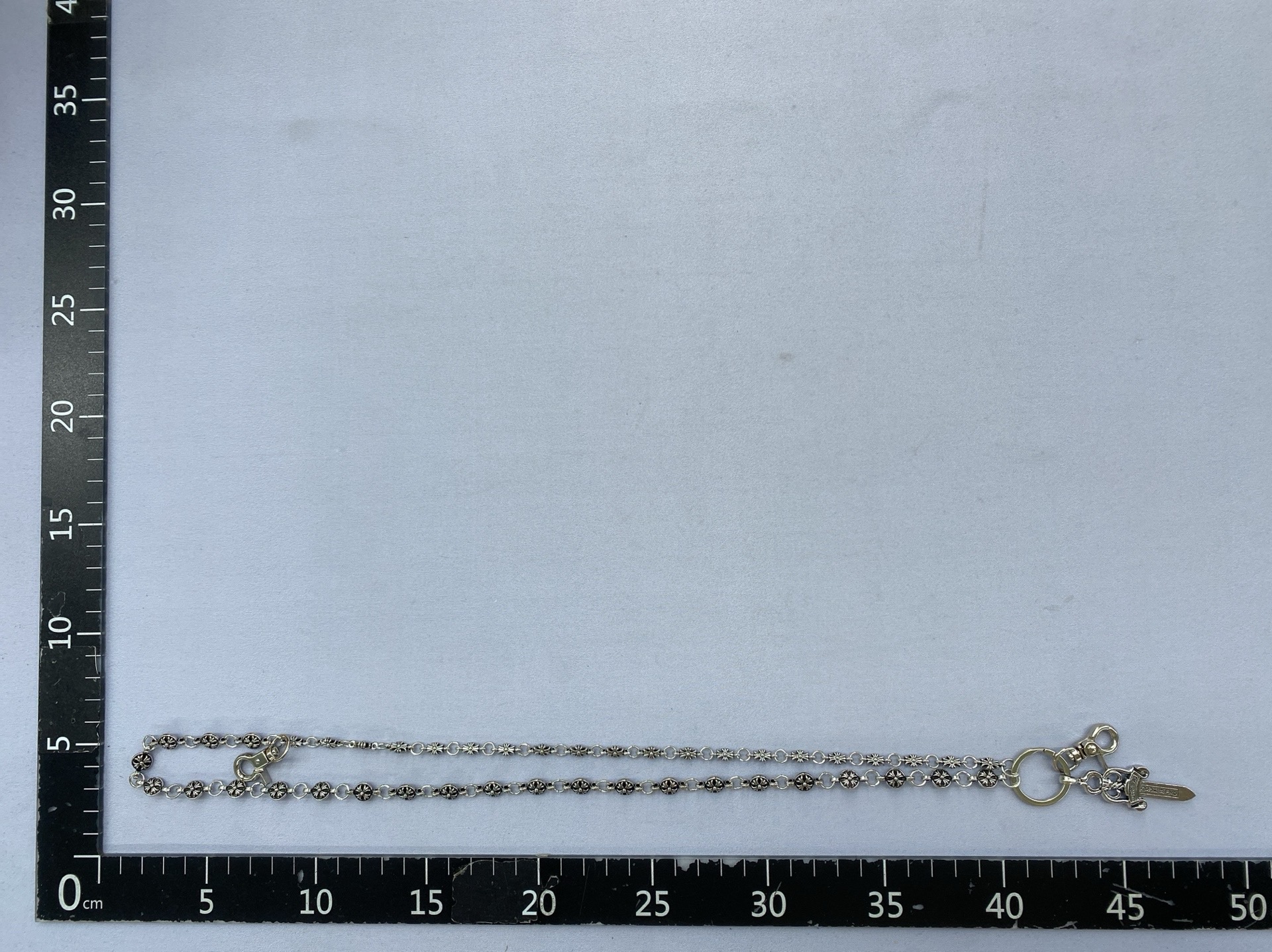 Fashion hot-selling metal style double-layer trouser chain bag hanging chain cross flower sword sense of design waist chain jeans chain 3