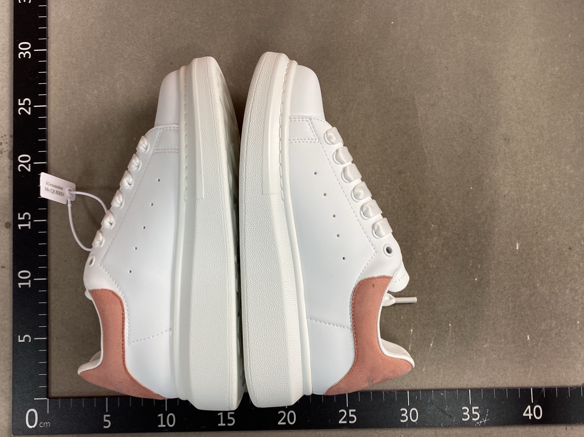 Mcqueen white leather sneakers – authentic spring/summer high-top edition – new thick-soled, height-increasing, casual, and versatile skate shoes for men and women 3