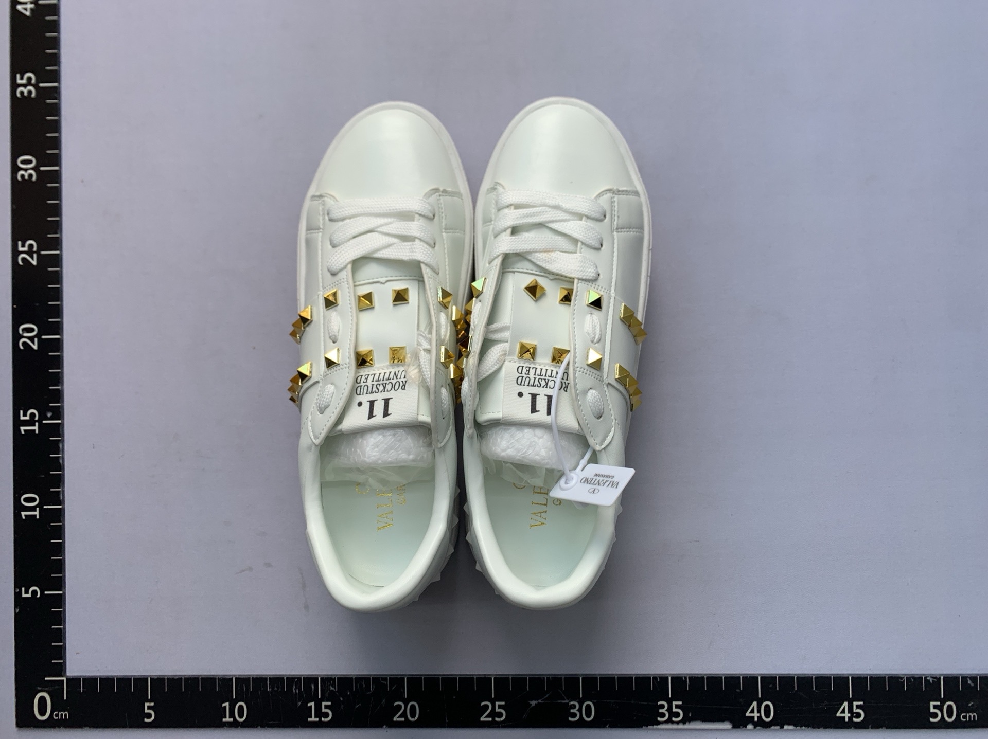 2025 spring new arrival: studded white sneakers for women – petite-friendly platform shoes with chunky soles 6cm – trendy lace-up skate shoes 3