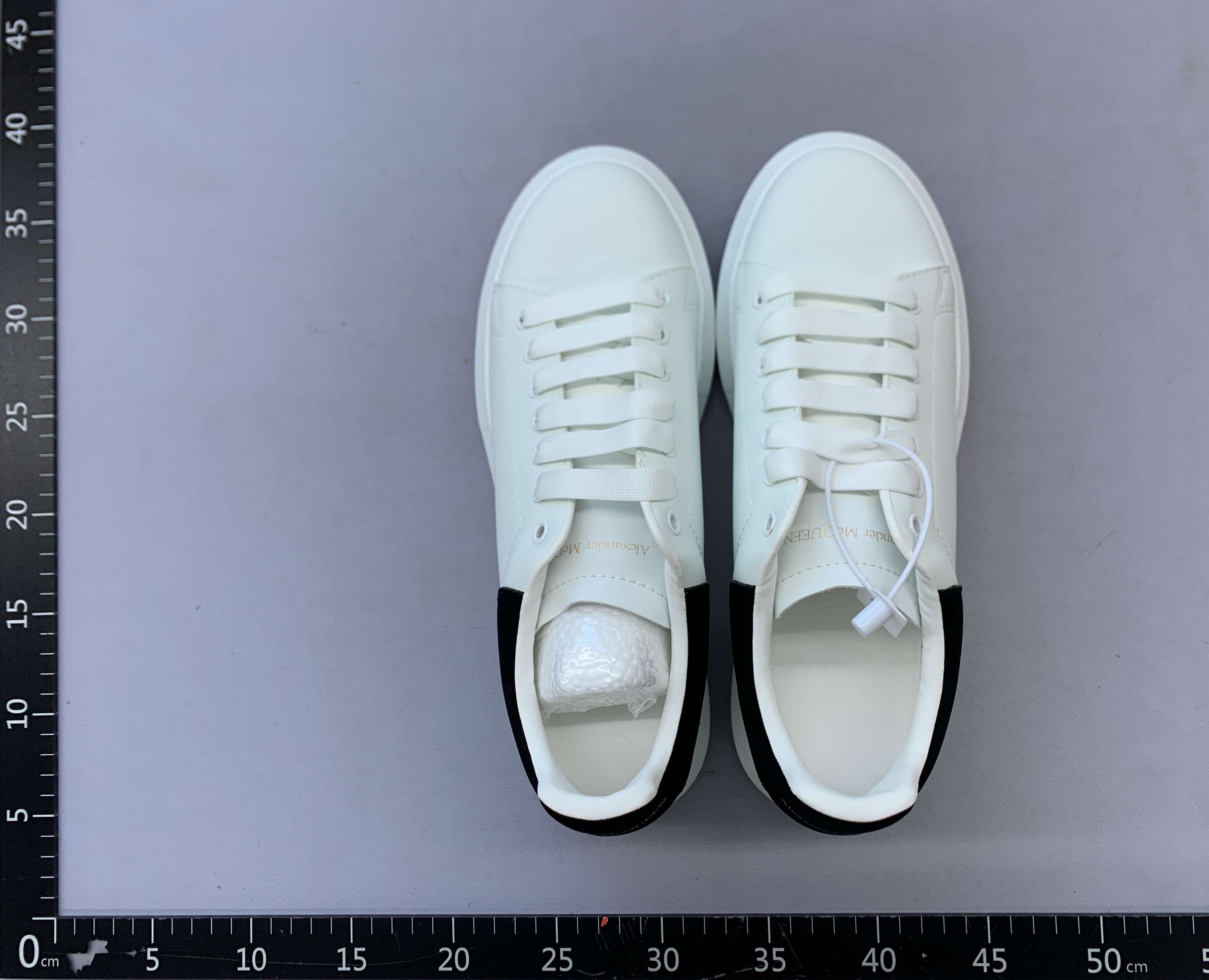 Factory direct sales with source height version mcqueen white shoes for women and men couple heightening thick sole genuine leather casual sneakers 3
