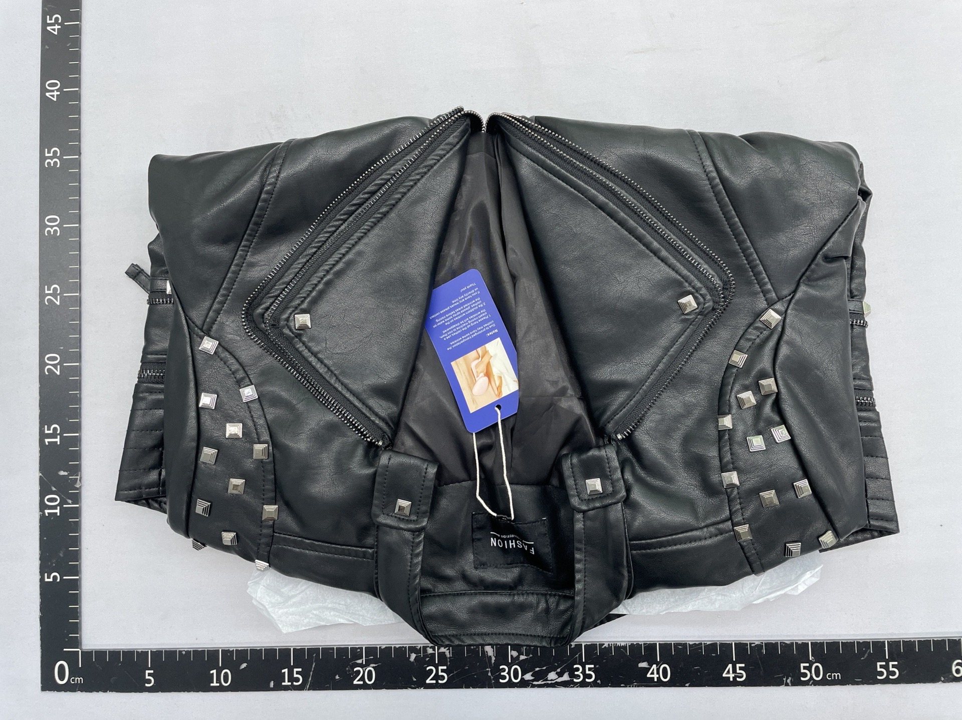 Women’s leather jacket 2025 spring new arrival: blazer collar, embroidered floral design, studded detailing, cinched waist, short length, washed pu leather jacket – export quality 5