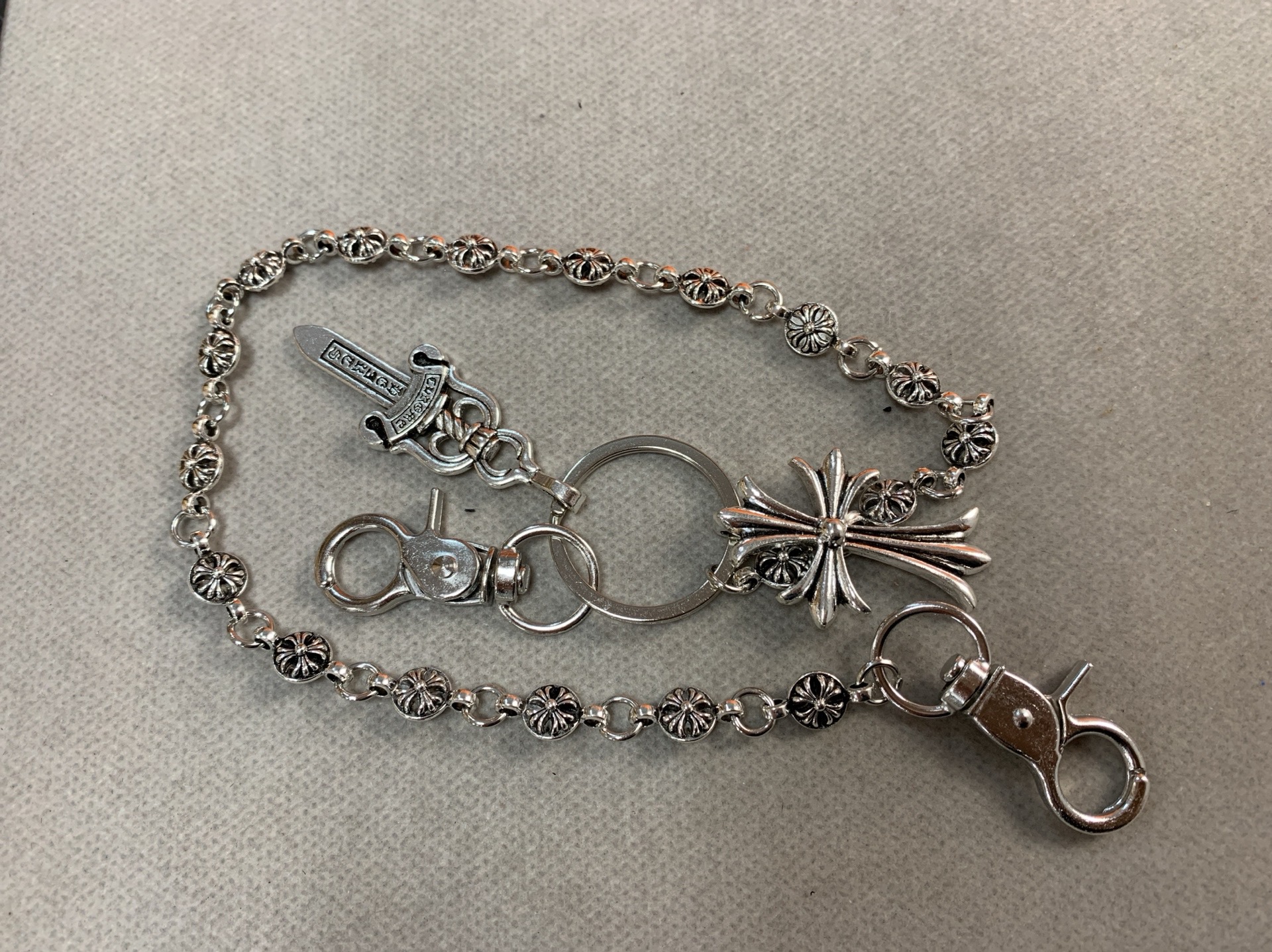 Crodor element trouser chain bag hanging chain sword ball cross waist chain lobster clasp pendant jeans chain 4