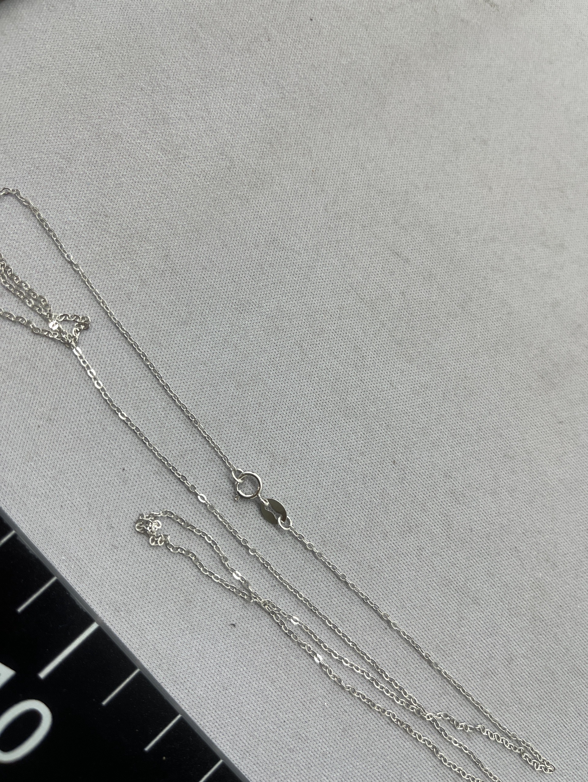 Huancai carefully selected s925 sterling silver necklace 1.2mm calendered chain clavicle bare chain factory direct sales 2