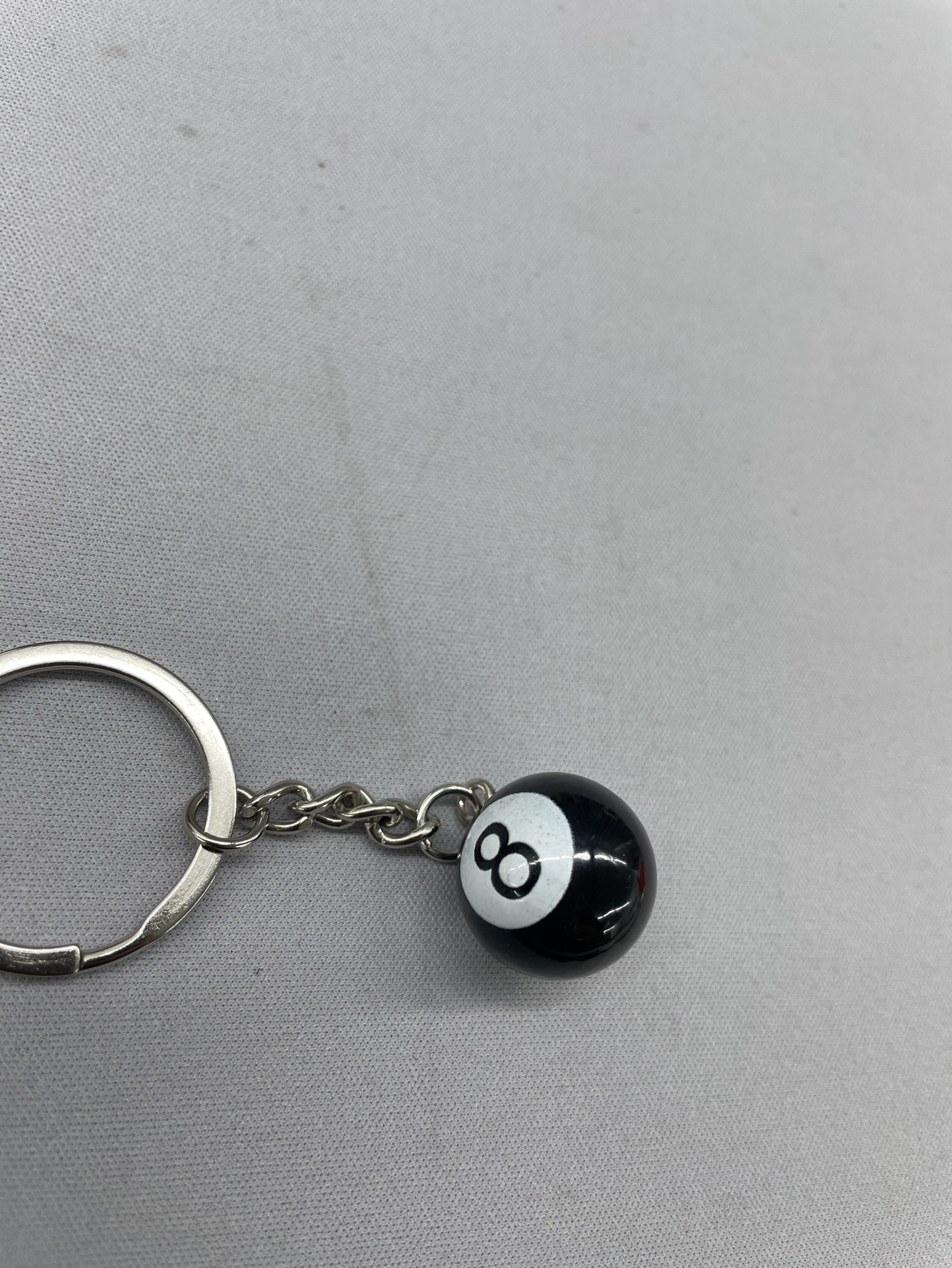 Diy jewelry resin simulation black billiard table tennis sports gift keychain bag pendant 4