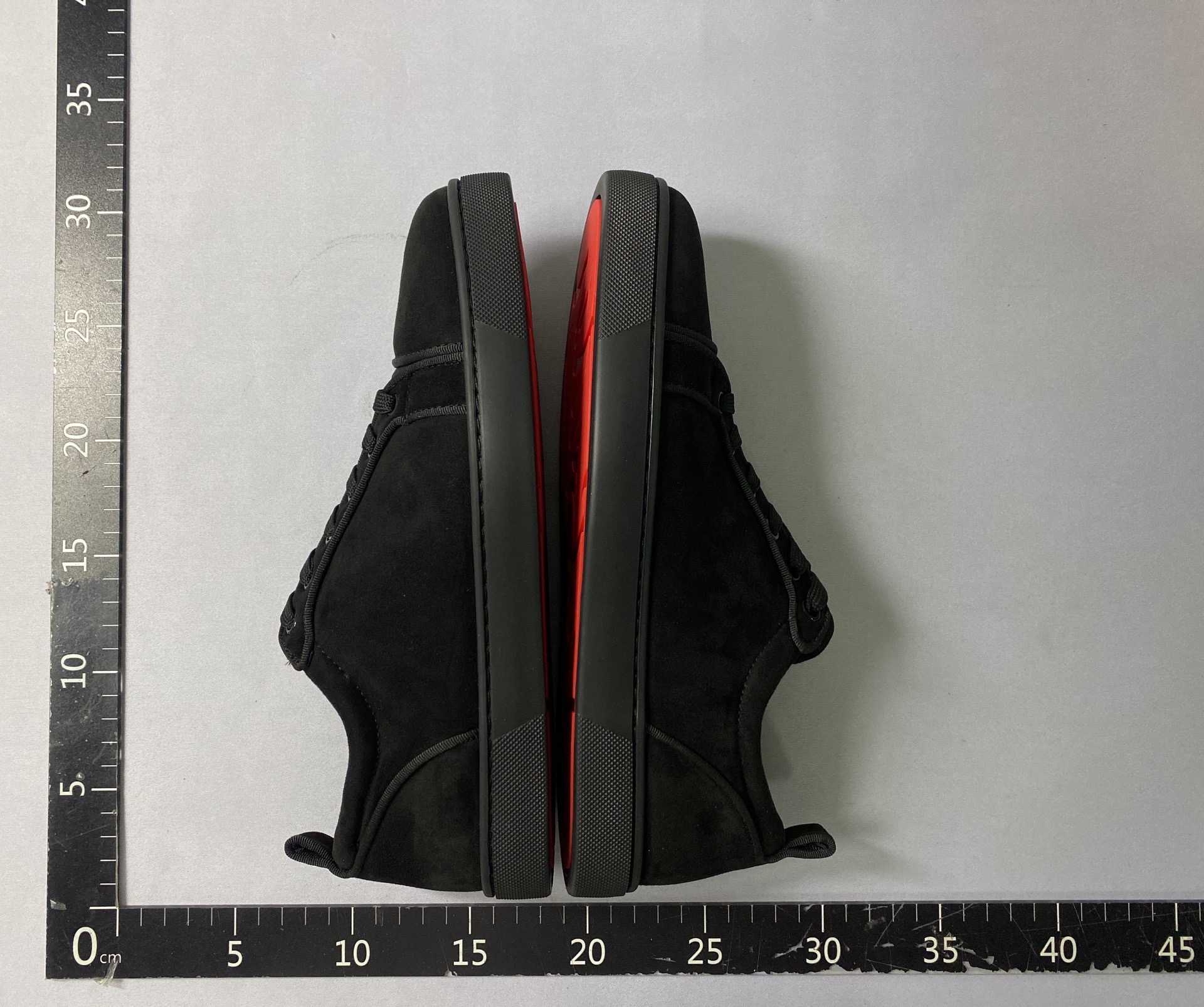 European station acl red sole shoes men’s new cl men’s shoes suede low-top red sole sneakers trendy casual red sole shoes 7