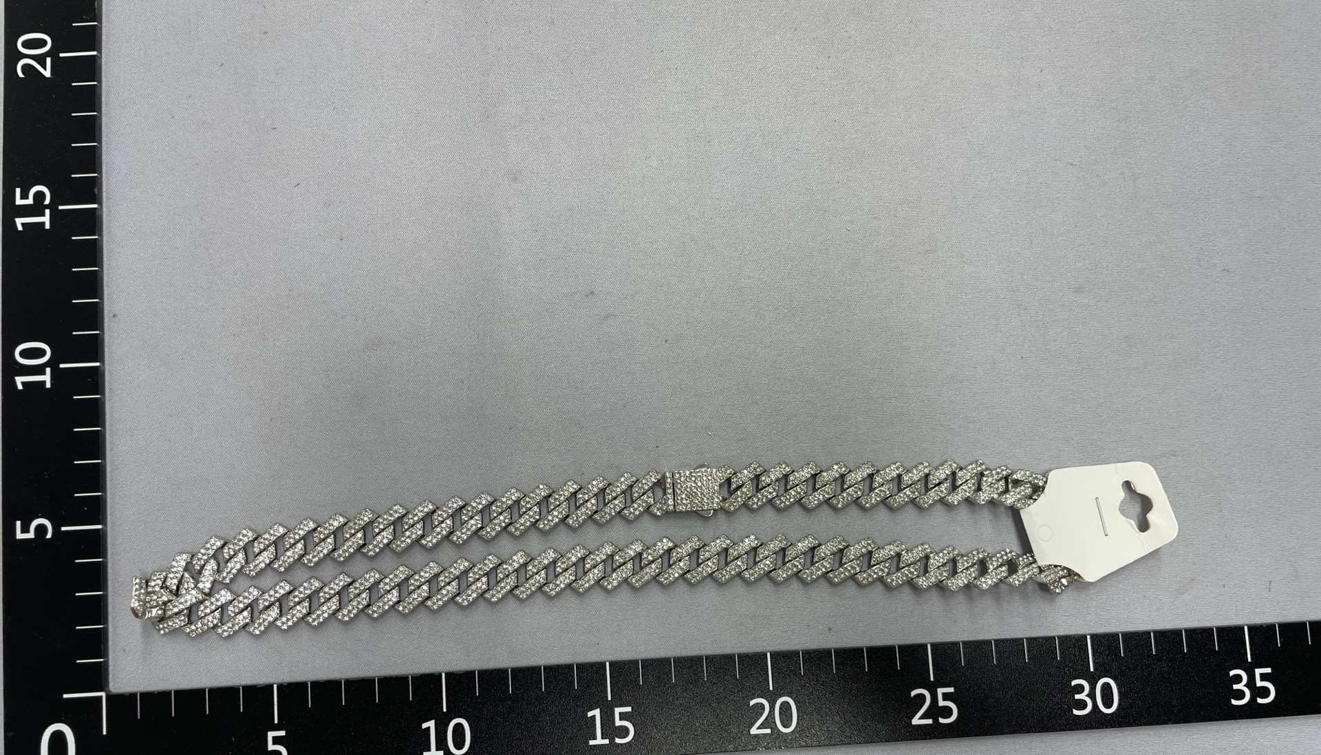 European and american hip hop diamond silver cuban chain necklace, r&b hiphop men’s trendy 14mm full diamond clavicle chain 4