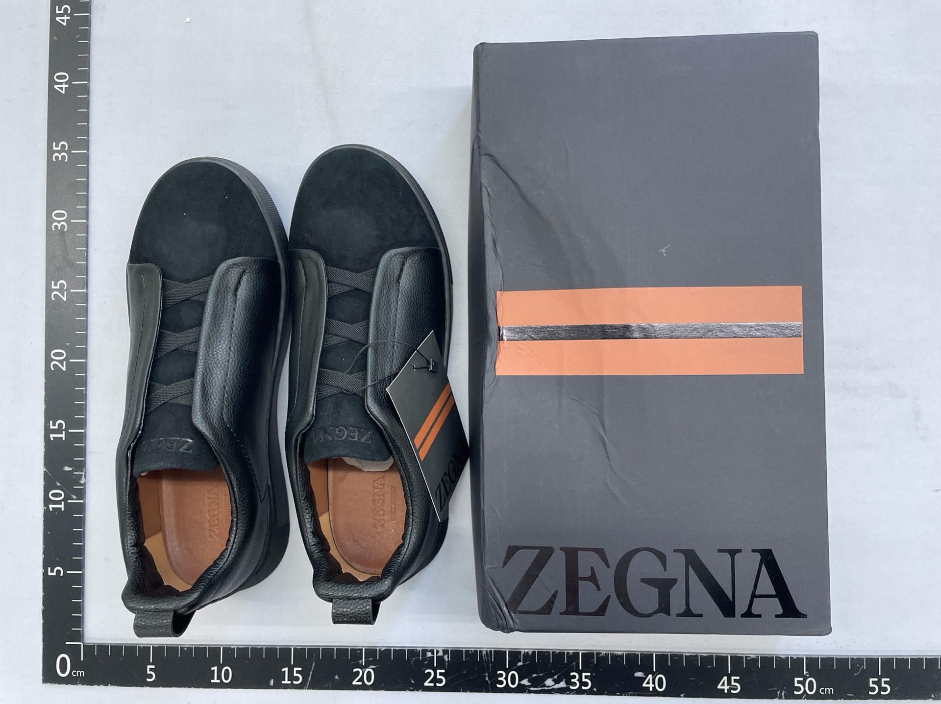 European autumn men’s genuine leather casual high-end sneakers, elastic white shoes, slip-on loafers, lazy shoes 8