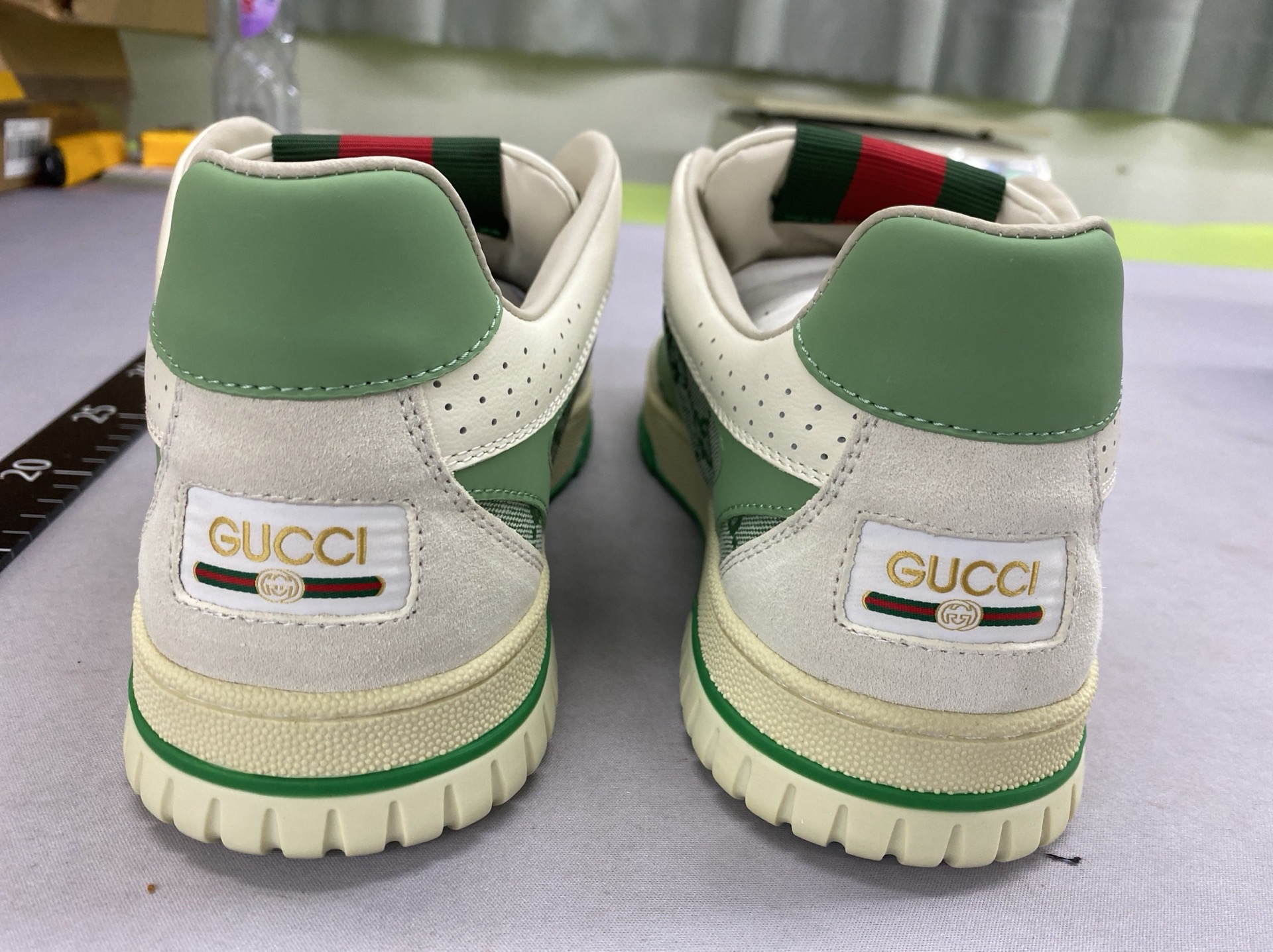 2025 new biscuit shoes genuine leather monogram flat bottom couple retro sports casual trendy color block printed white shoes 5