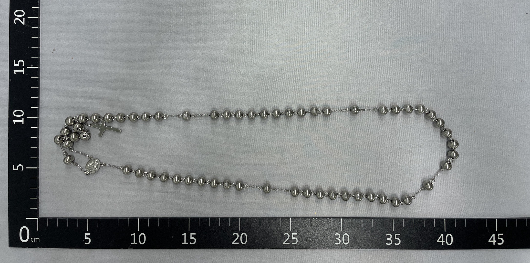 Mr.blinggggggfashion hip hop jewelry 10mm non-fading solid round bead rosary cross necklace 3