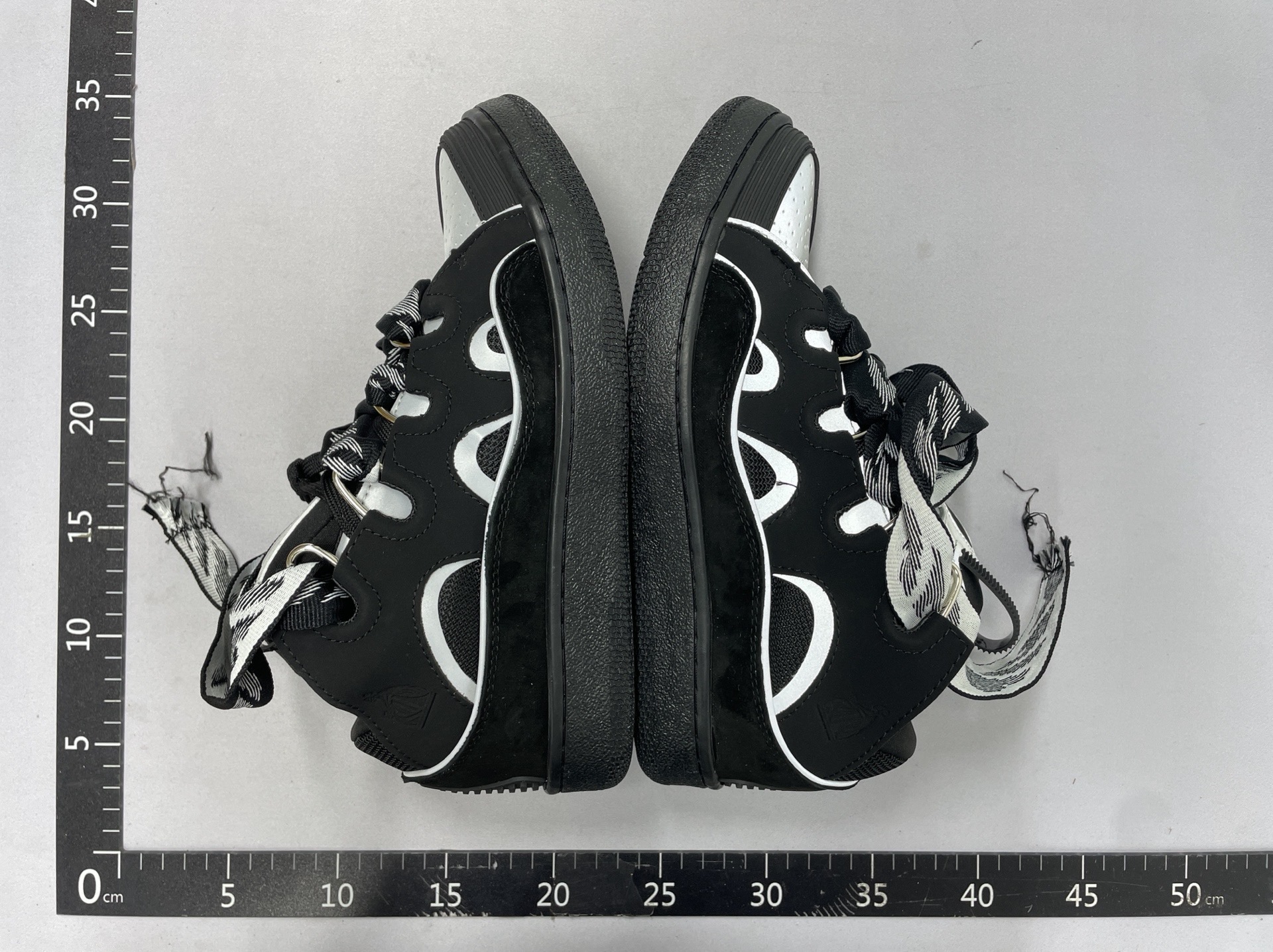 Ins lanvin bread dad shoes men’s and women’s leather patchwork tie back curb shoes german training trendy sports casual sneakers 4