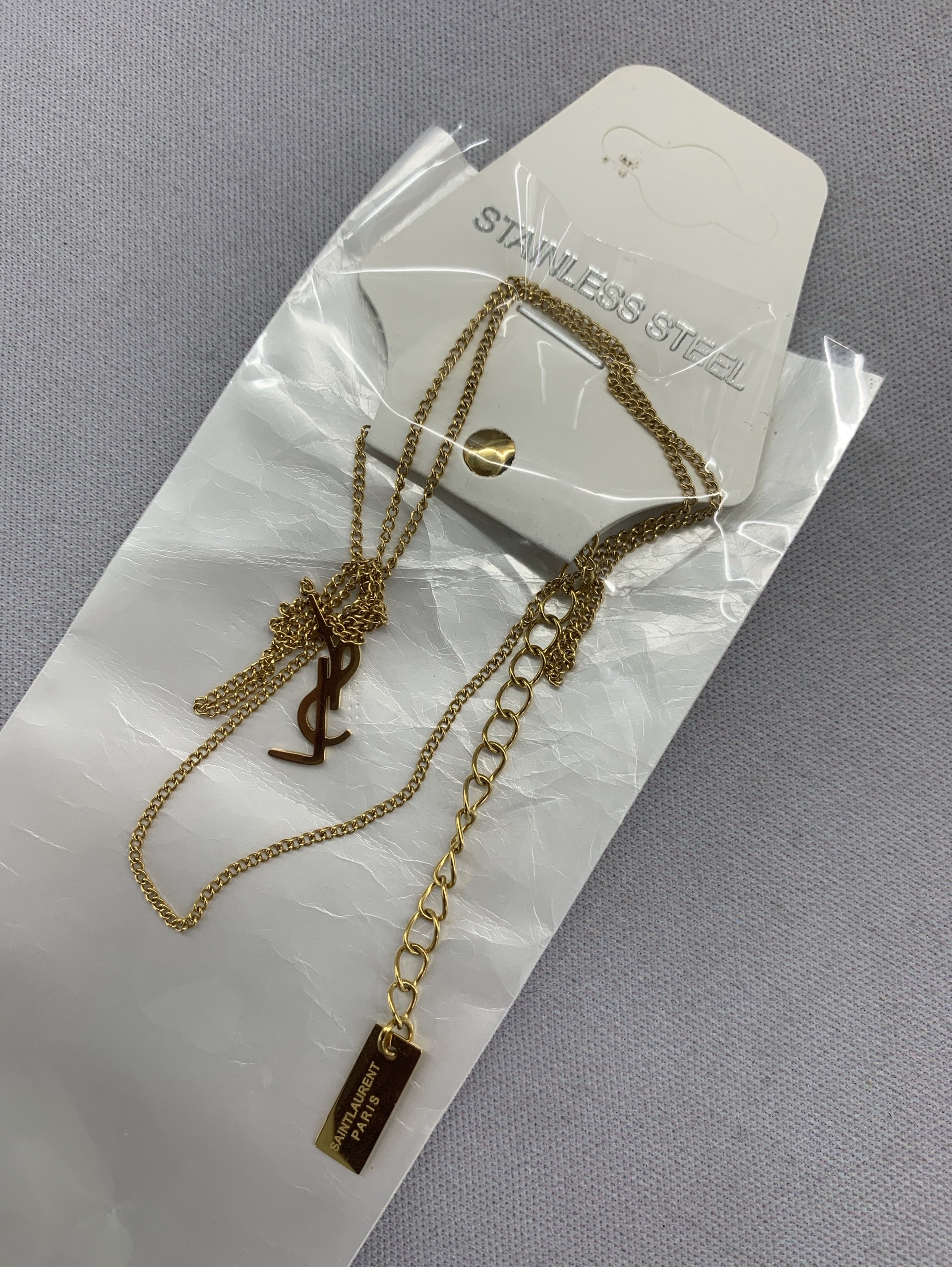 English alphabet pendant necklace, titanium steel, non-fading, 18k gold plated, luxury clavicle chain, jewelry factory wholesale 2