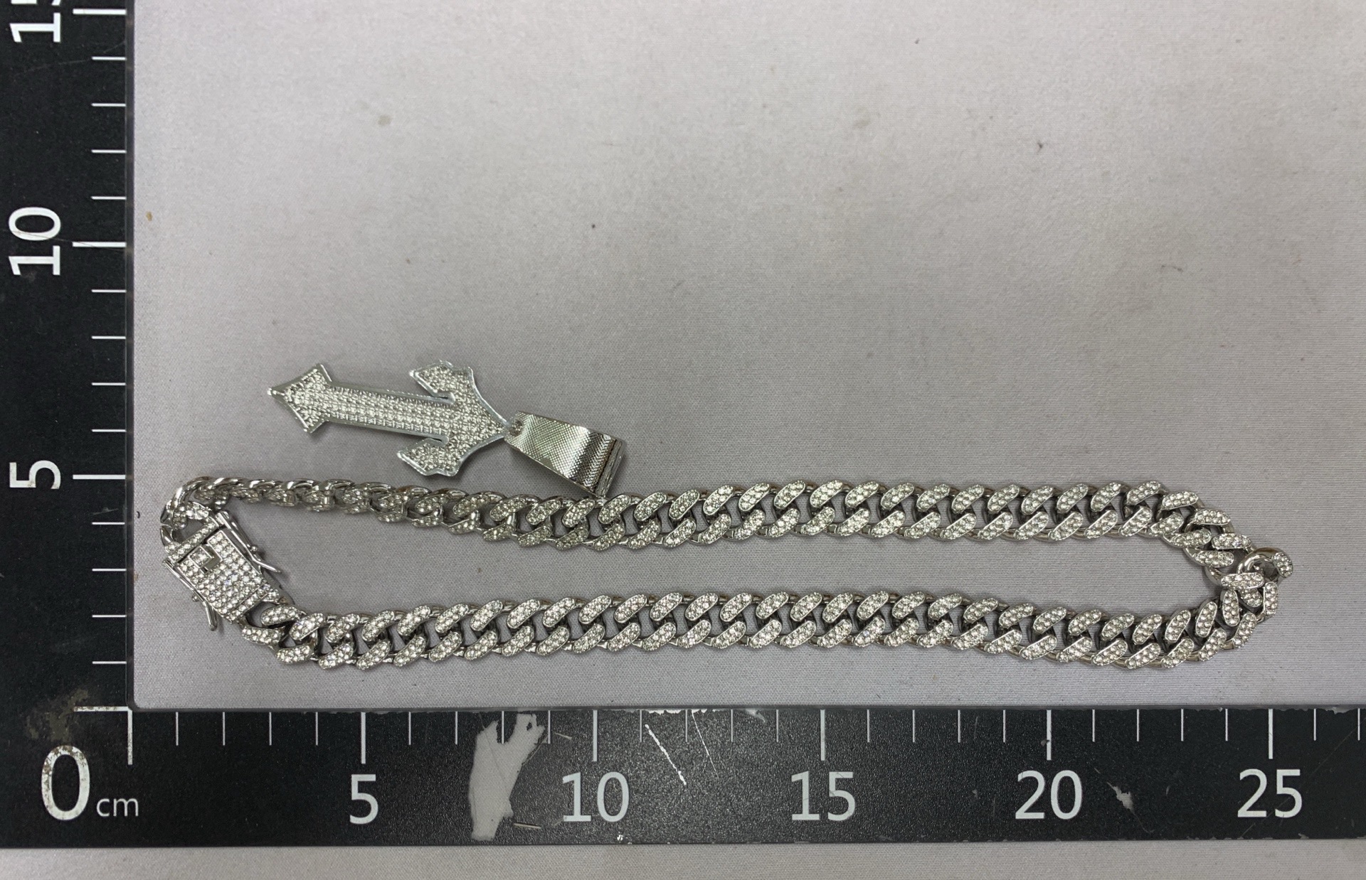European and american hip-hop style cuban necklace with large sword alloy full diamond pendant trendy men’s jewelry cross-border new product wholesale 2