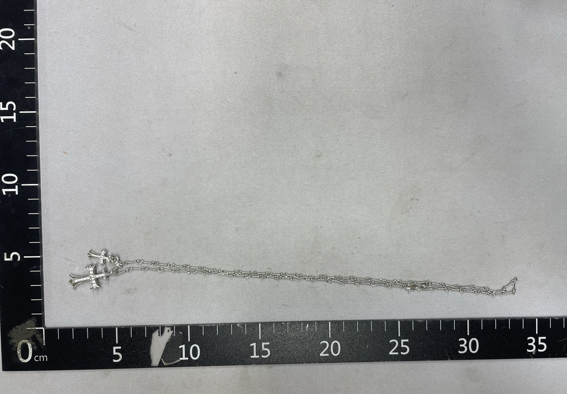 Crow new arrival full diamond double cross necklace retro pendant douyin popular jewelry male and female couple festival bamboo chain 4