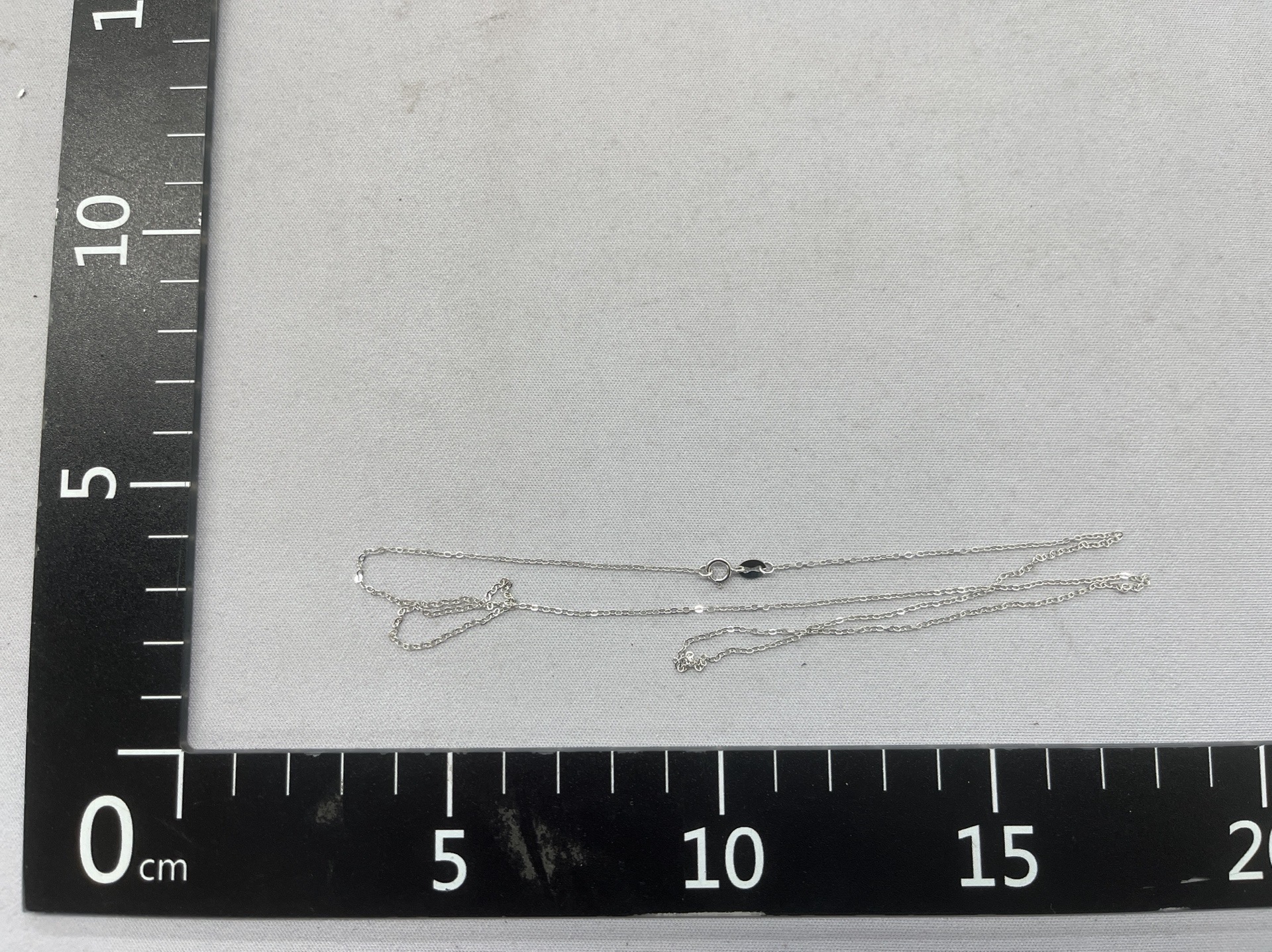 Huancai carefully selected s925 sterling silver necklace 1.2mm calendered chain clavicle bare chain factory direct sales 3