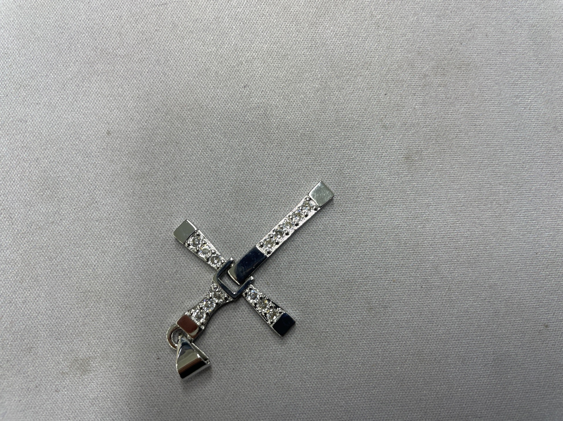 Cross-border hot style personalized hip hop zircon micro-embedded cross single pendant necklace jewelry wholesale supply 2