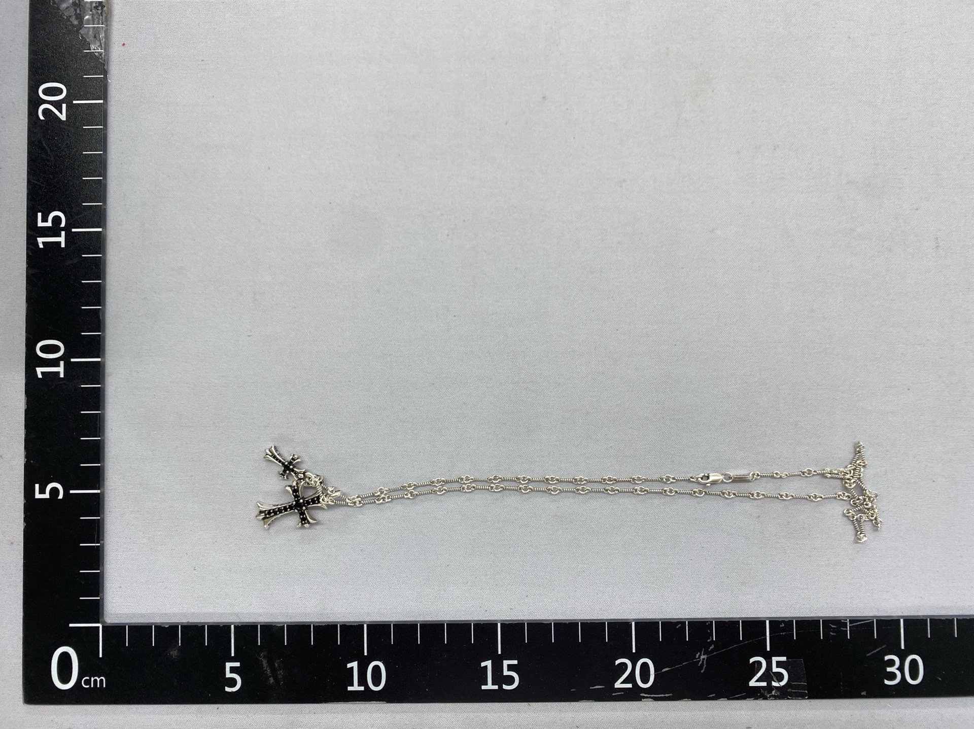 Kro xin’s new full diamond double cross necklace, vintage pink diamond sydney style, couple’s bamboo chain, wholesale direct from the manufacturer 3
