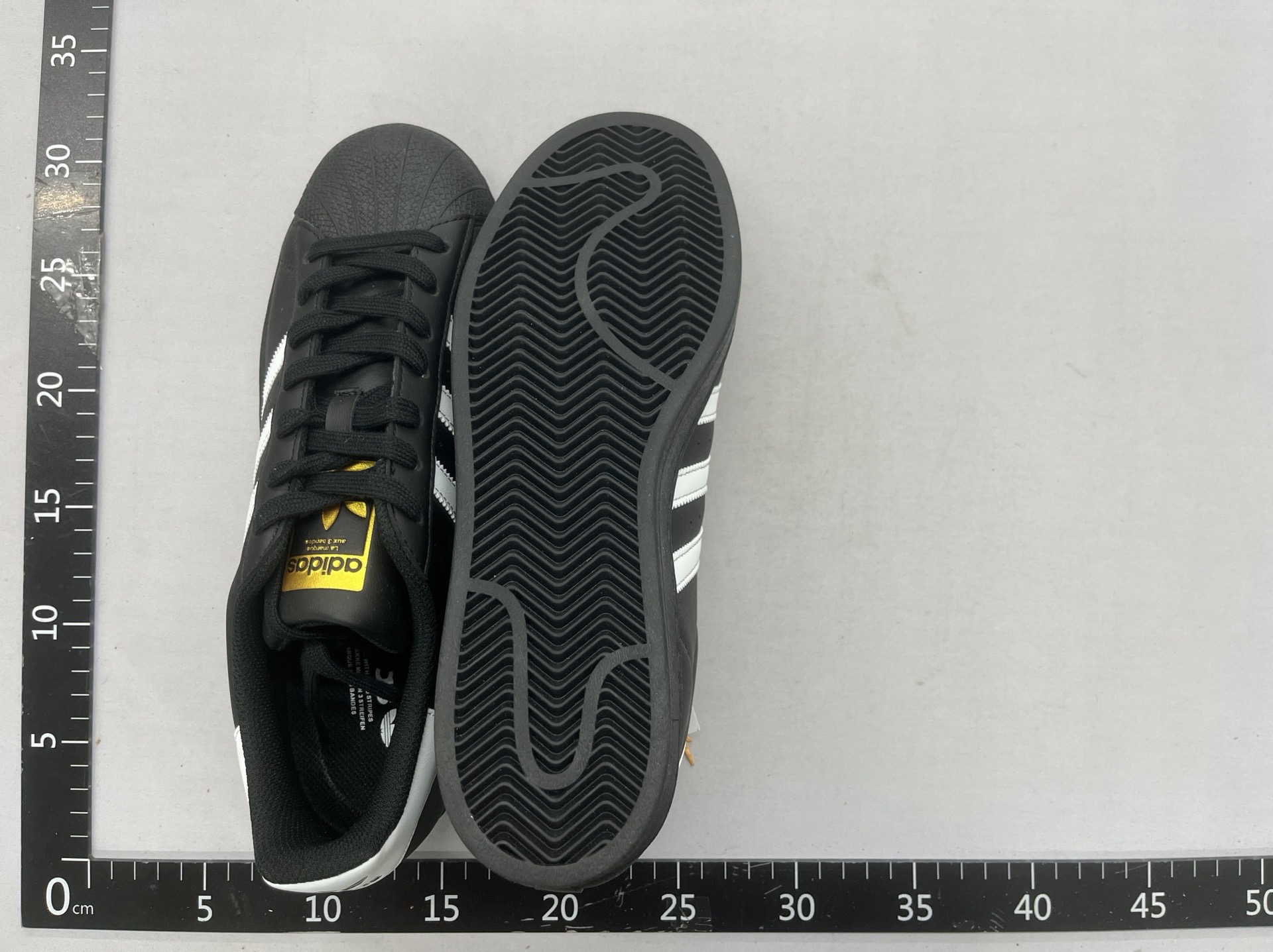[dt shell toe four-color advantage drop shipping] ad originals superstar classic shell toe casual sneakers black shell and white shell 3