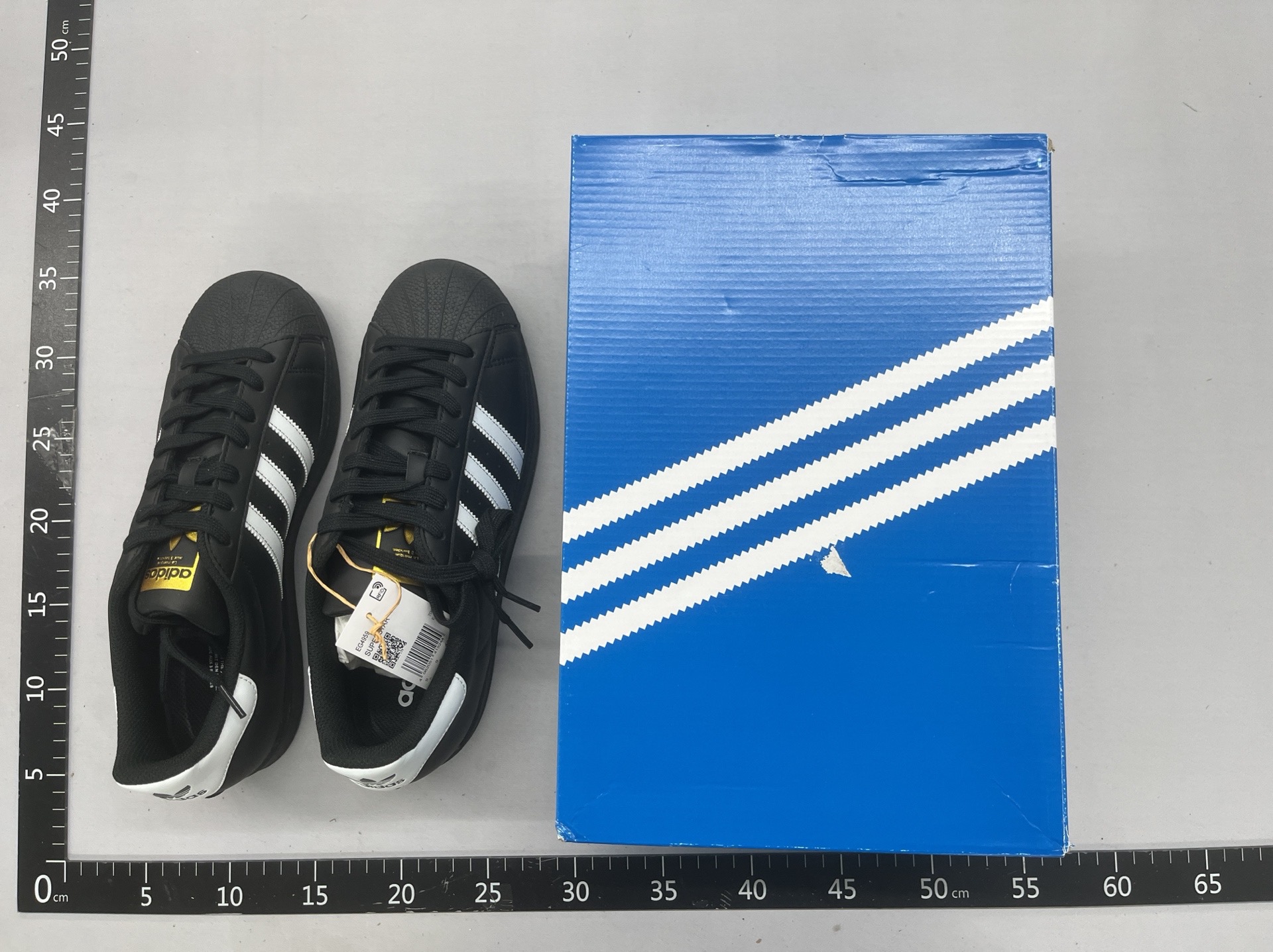[dt shell toe four-color advantage drop shipping] ad originals superstar classic shell toe casual sneakers black shell and white shell 7