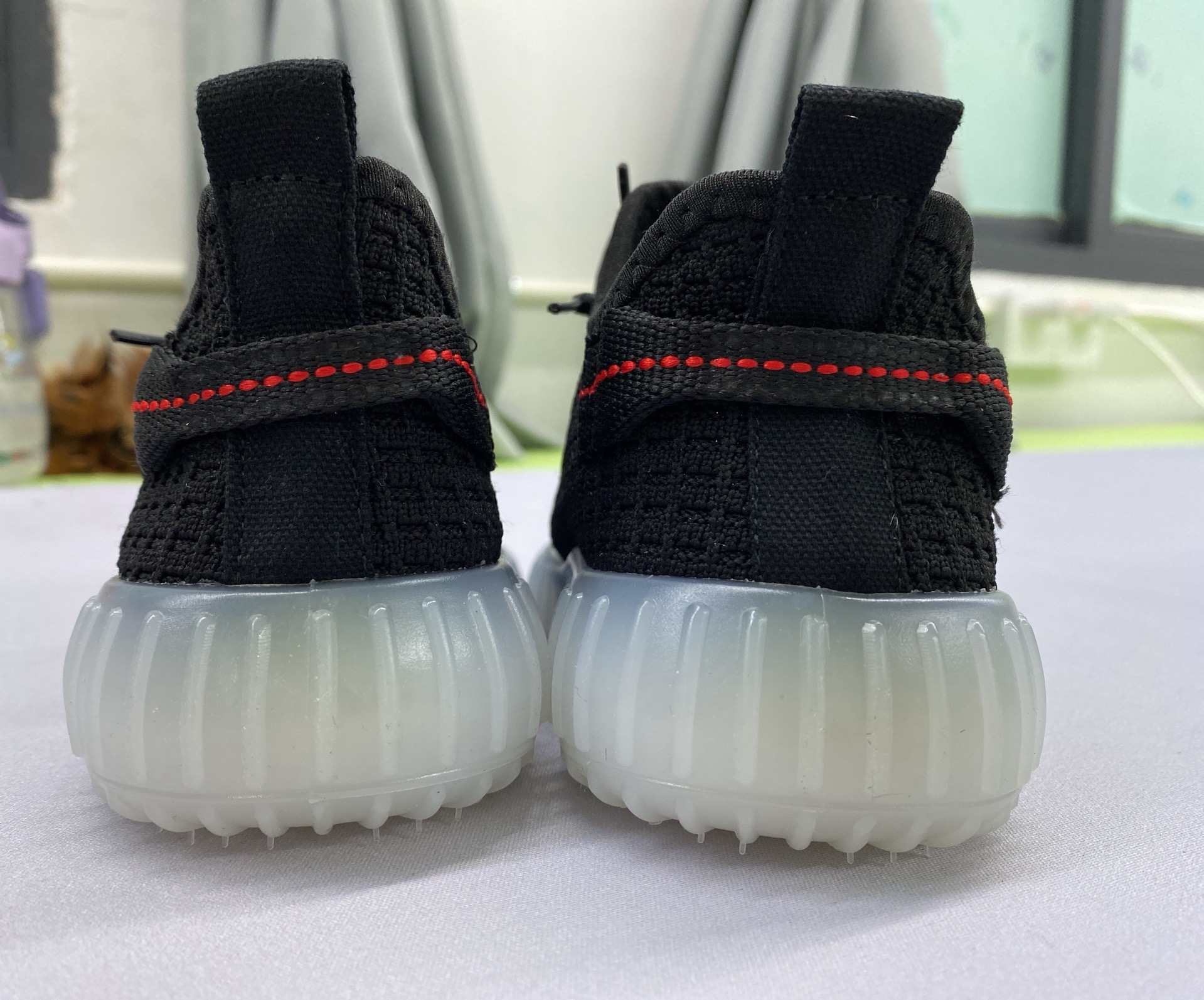 Spring & fallkids shoes solid bottom boys breathable fly woven sneakers baby girl shoes kindergarten white shoes 6