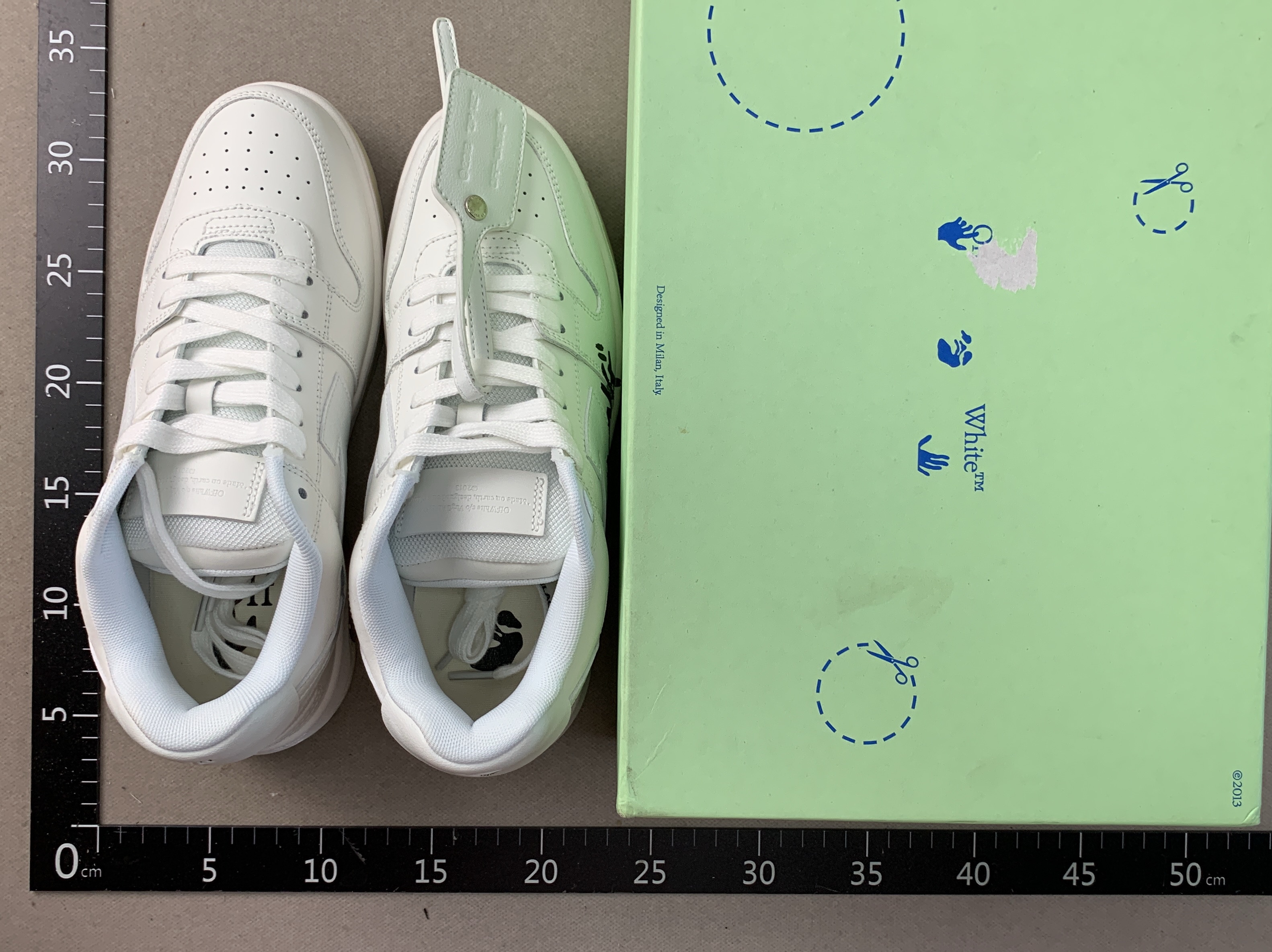 Panda shoes ow arrow couple sneakers color block chunky sole casual white shoes crh29 2