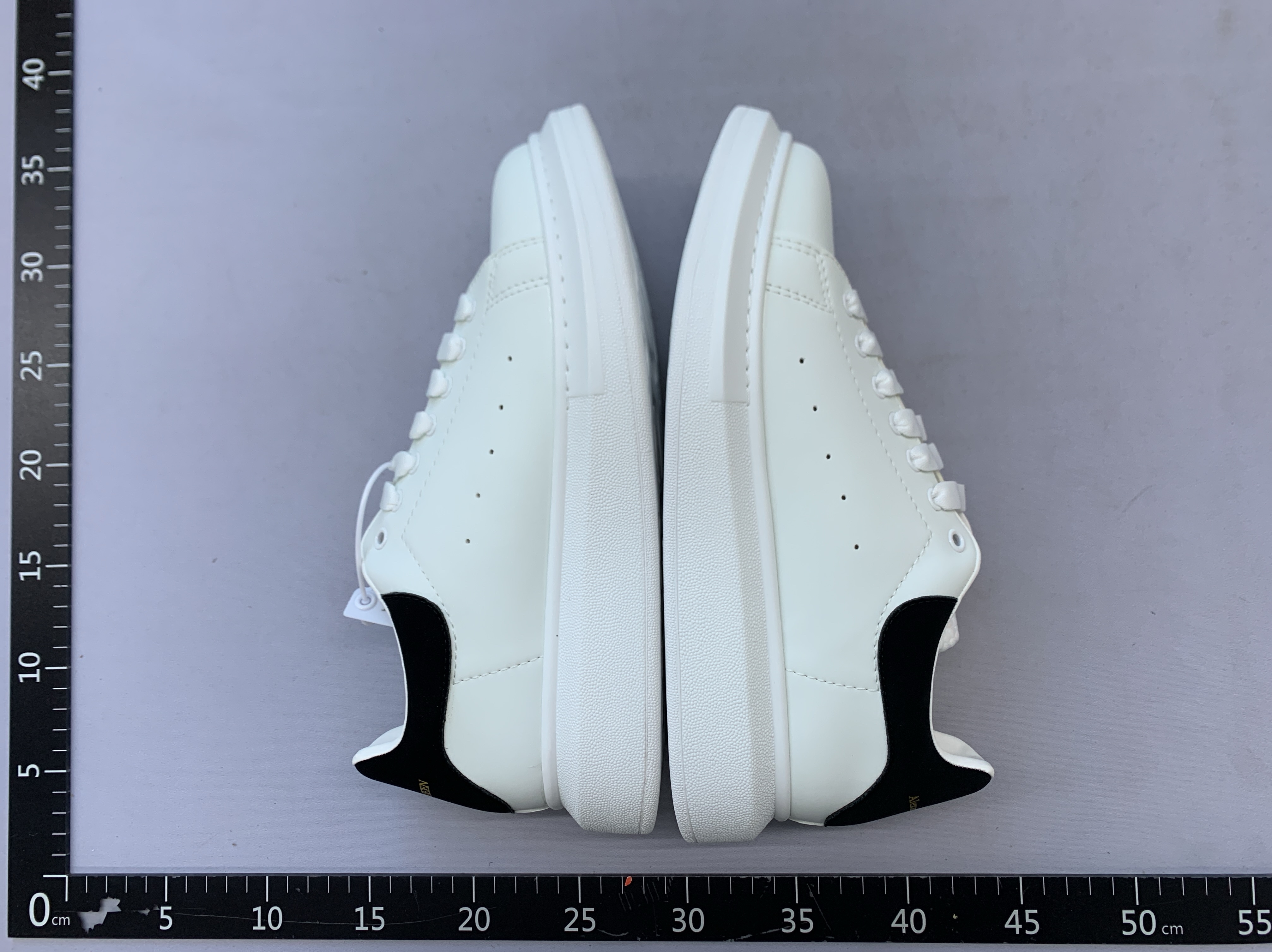 Factory direct sales with source height version mcqueen white shoes for women and men couple heightening thick sole genuine leather casual sneakers 4