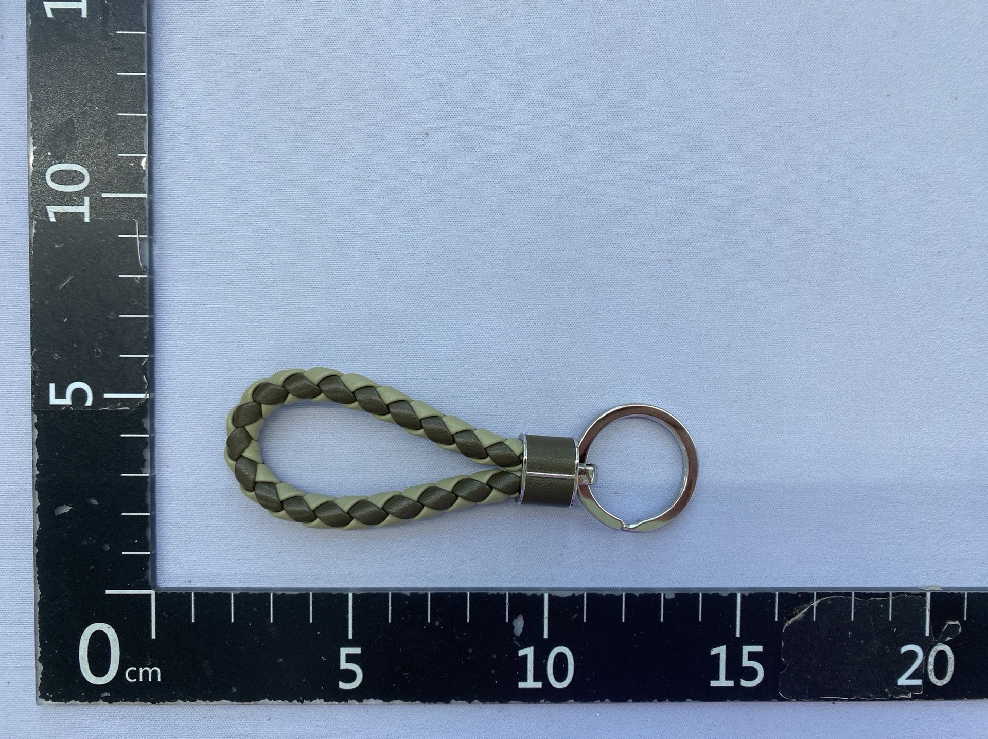 Woven leather cord keychain genuine leather car key ring keychain pendant bag charm small gift key chain 3