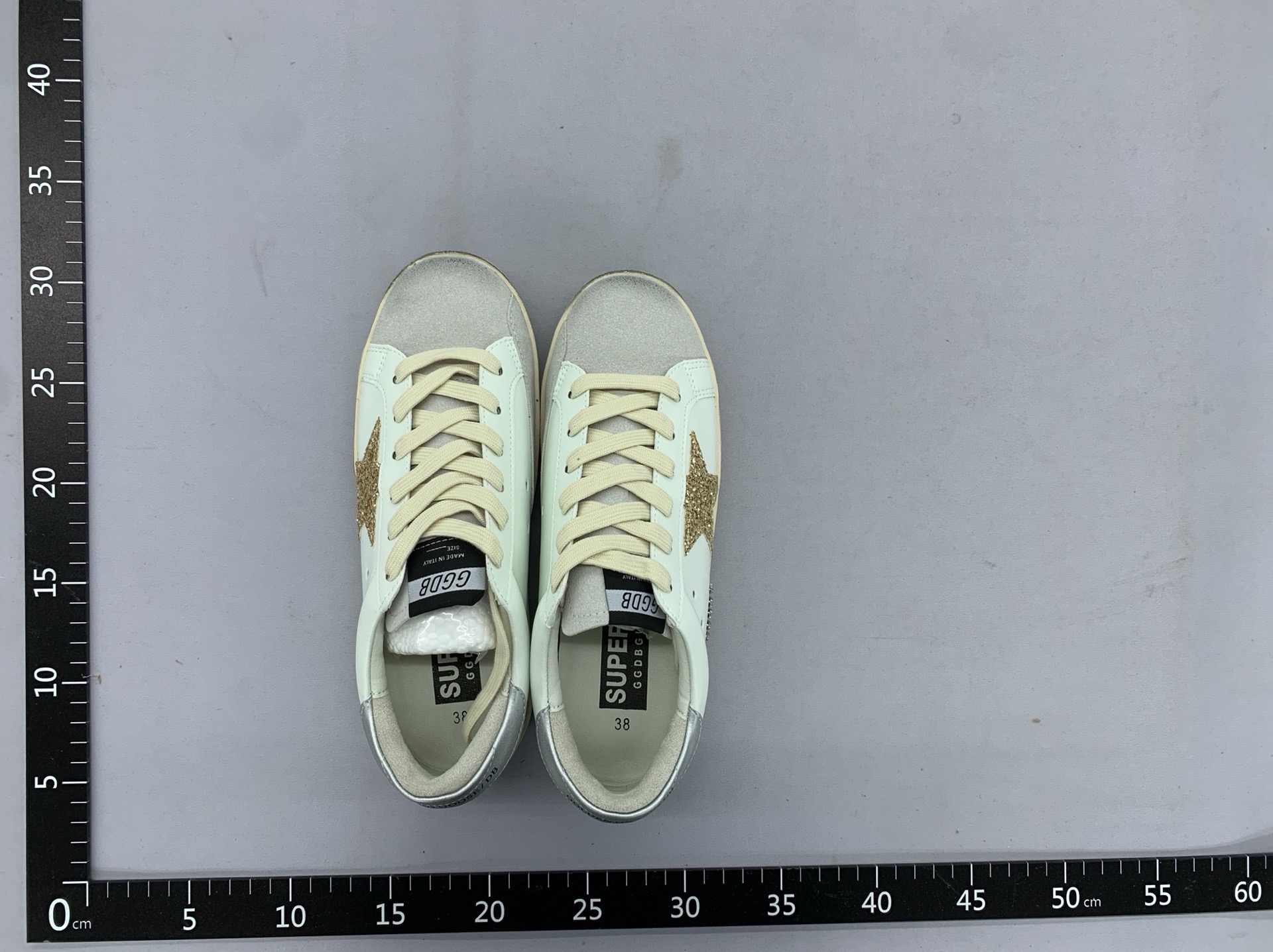 ￼ Ggdb small dirty shoes new old women’s sneakers men’s dirty shoes star white shoes korean version retro star small dirty shoes black tail red tail silver 6