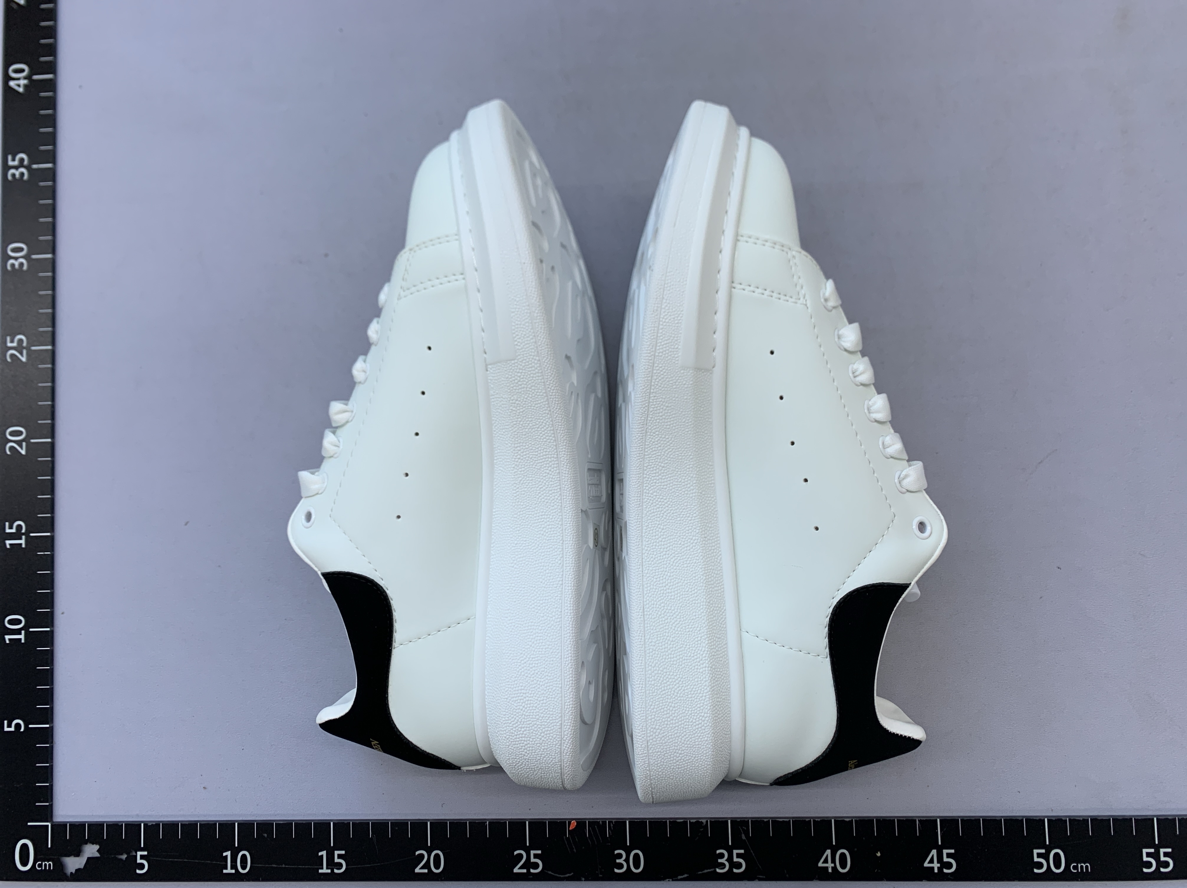 Factory direct sales with source height version mcqueen white shoes for women and men couple heightening thick sole genuine leather casual sneakers 5