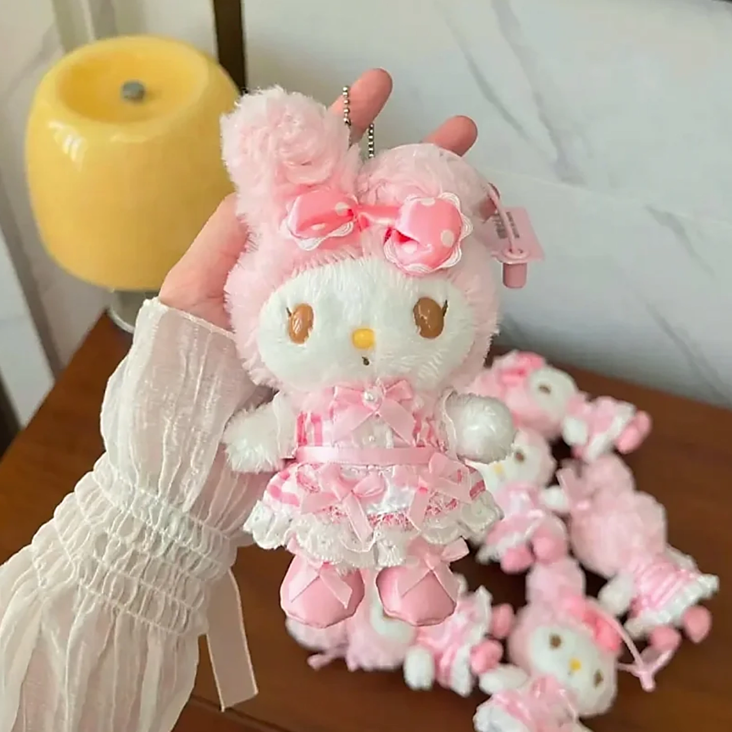 Japanese ditucu second-hand polka dot maid melody doll with dots on the mouth melody bag pendant gift for women