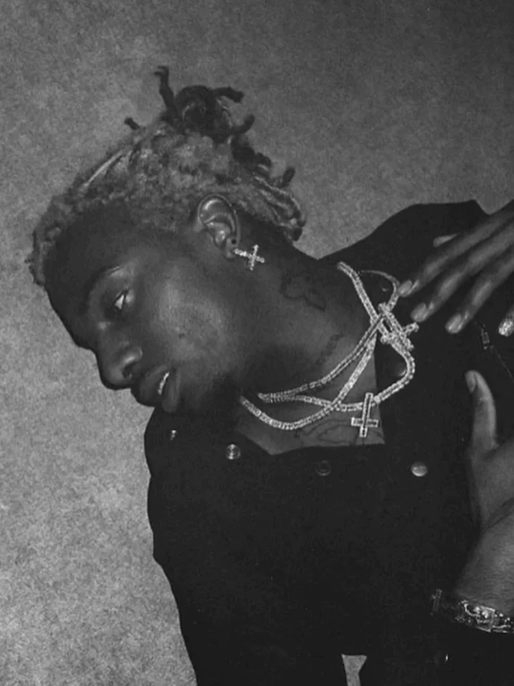 Mr.blinggggggfashion hip hop jewelry playboi carti high quality mixed inlaid reverse cross necklace 1