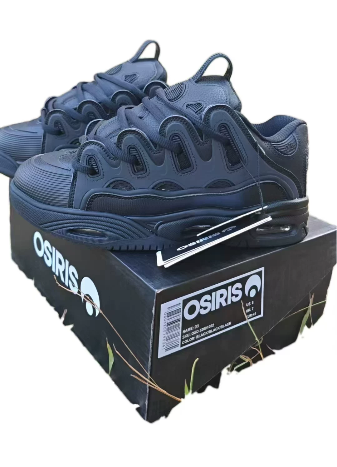 Skateosirisd3 full air cushion shoes thick tongue bread shoes hip hop 3m reflective instock socks shoelaces 1