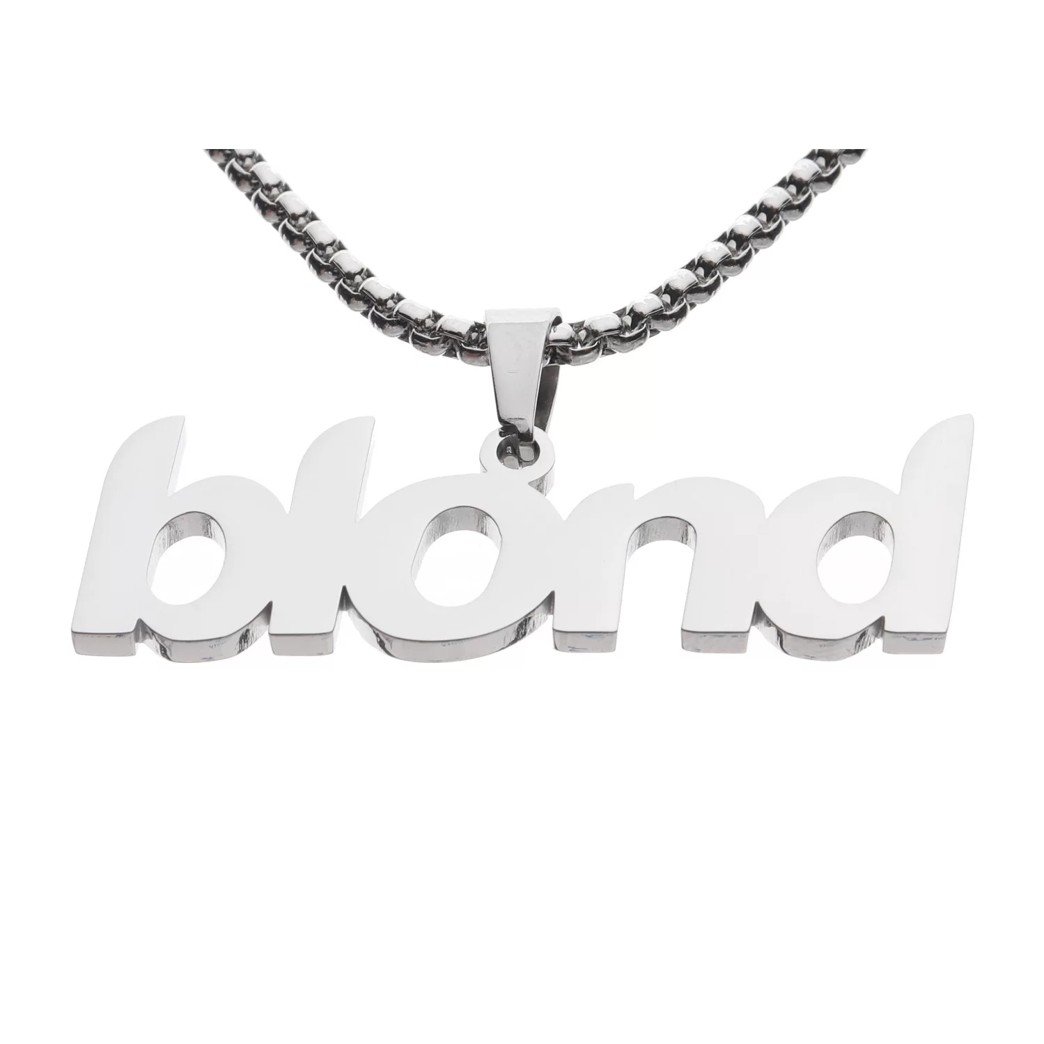 Frank ocean blonde necklace – trendy european and american brand, unisex hip-hop style, personalized couple pendant necklace 1
